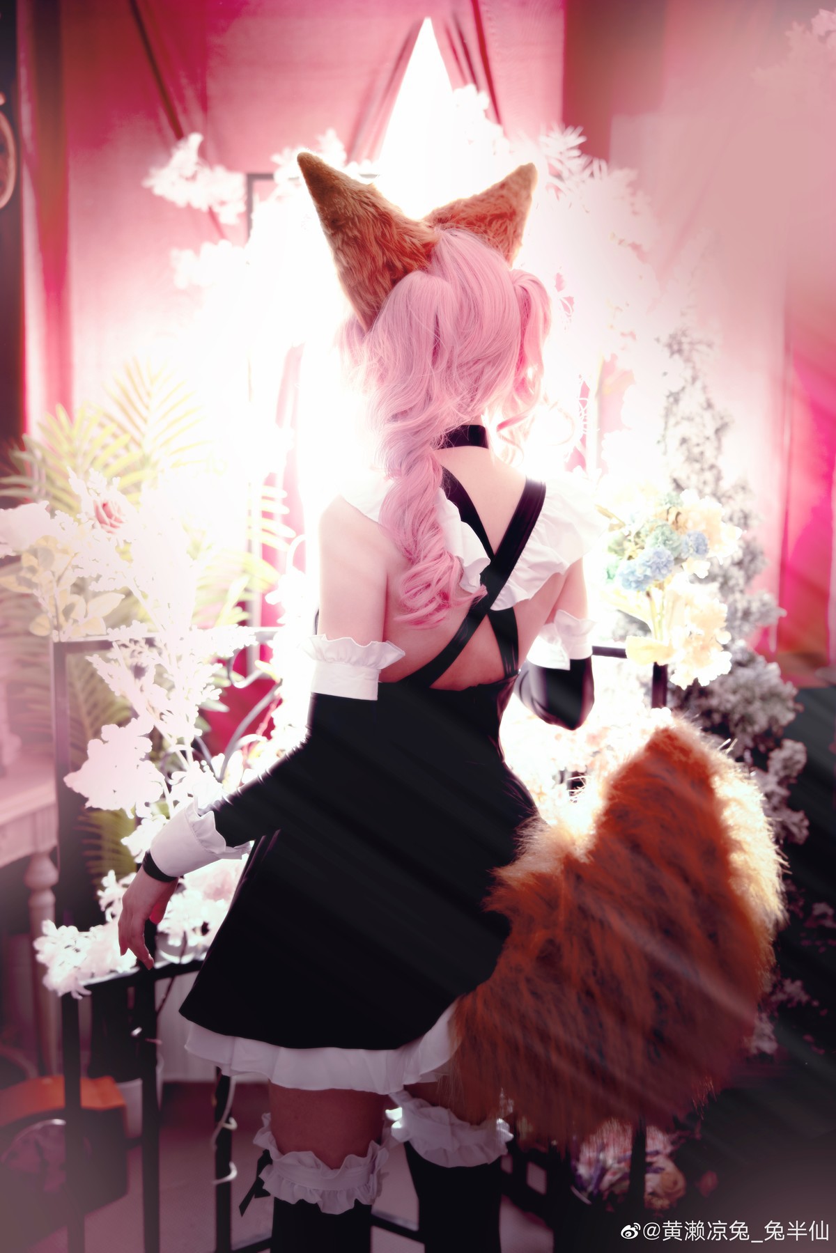 黄濑凉兔_兔半仙 Cosplay fate玉藻前女仆ver(18)