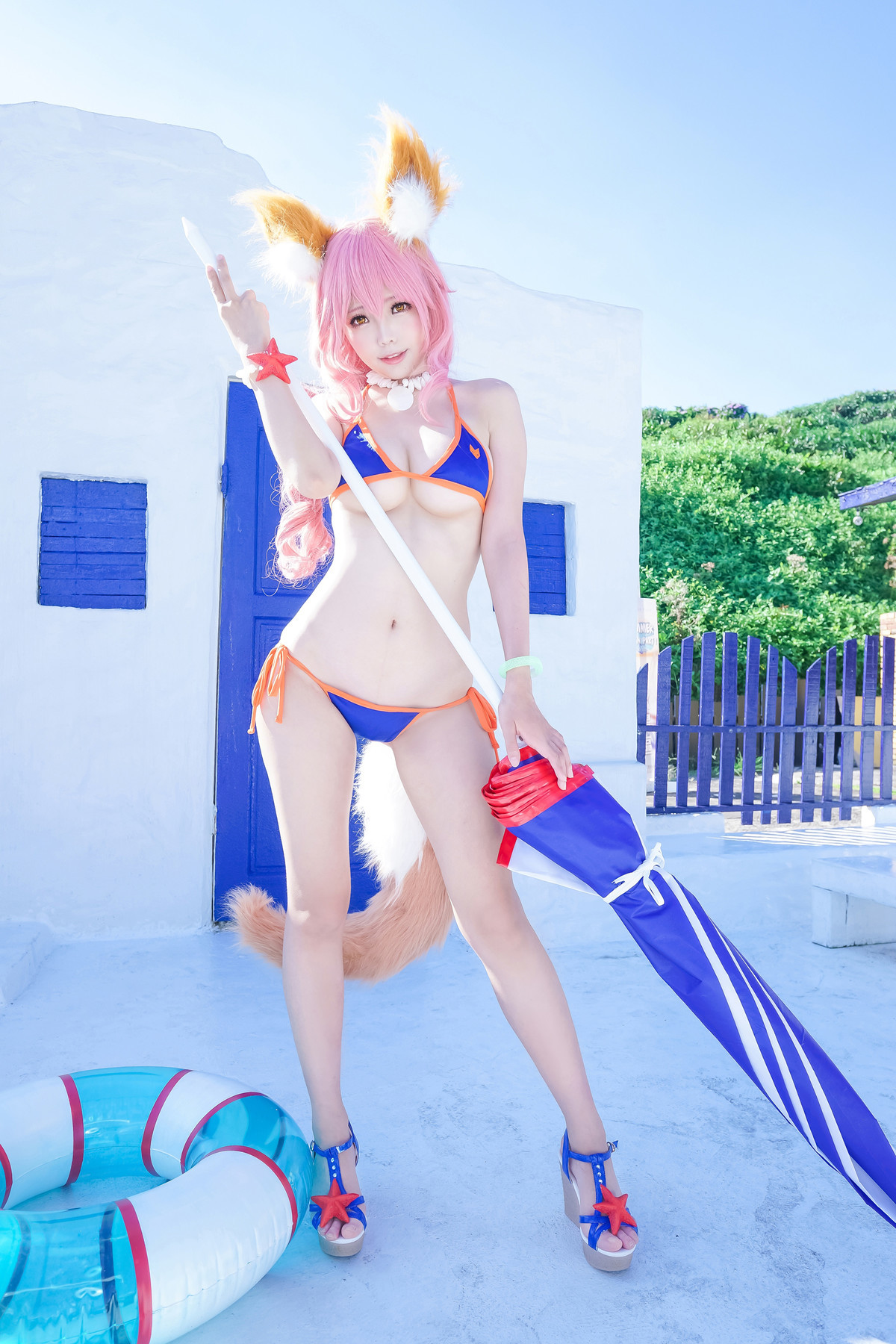 Cosplay ElyEE子 玉藻前泳装(24)