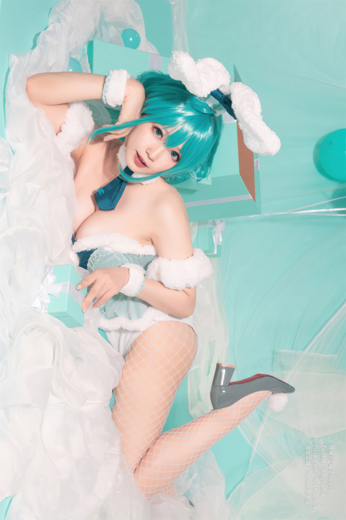 Cosplay Nyako喵子 初音白兔(32)