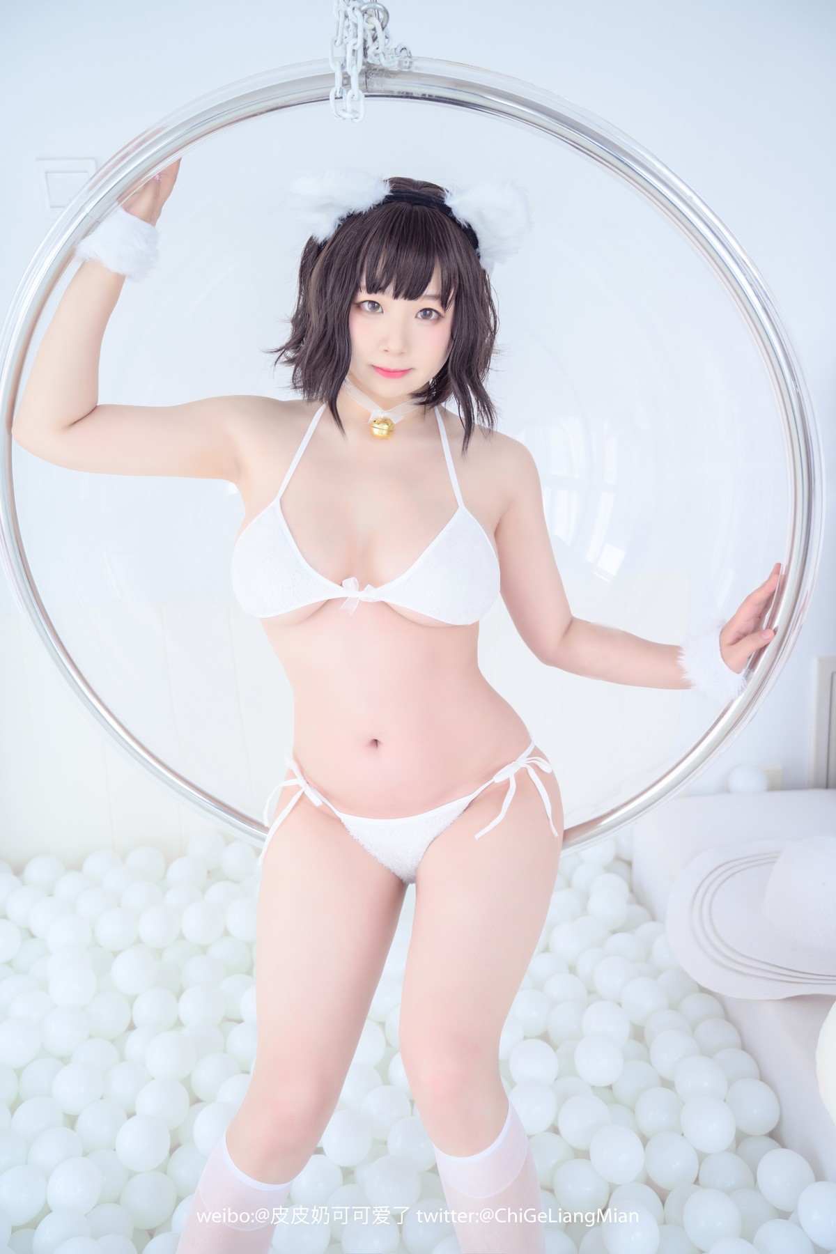 Cosplay 皮皮奶可可爱了啦 白猫(24)