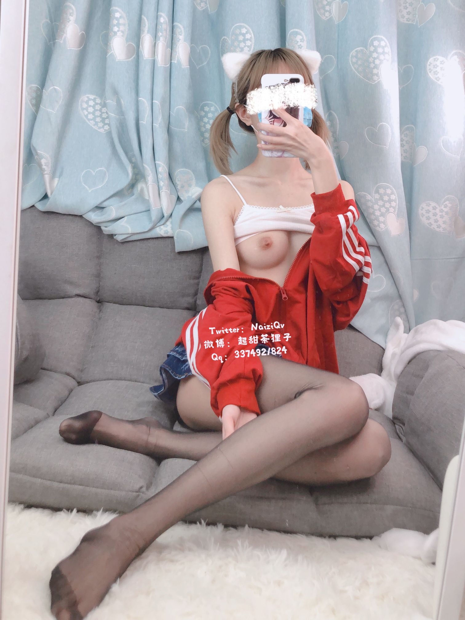 茶狸子-猫耳黑丝[47P1V](31)