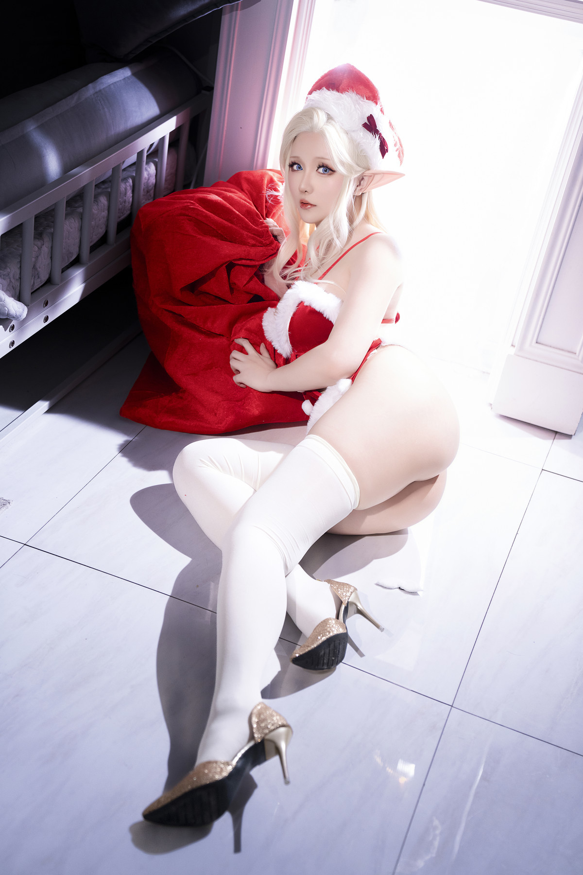 Cosplay 星之迟迟Hoshilily 圣诞精灵篇B 圣诞老人 Set.02