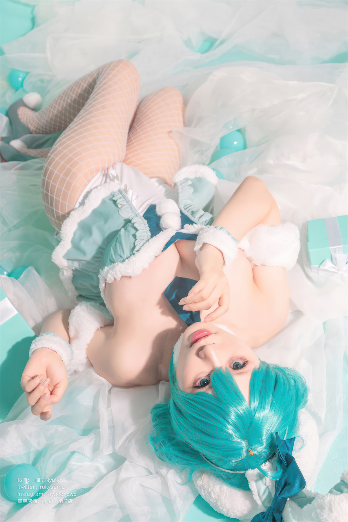 Cosplay Nyako喵子 初音白兔(39)
