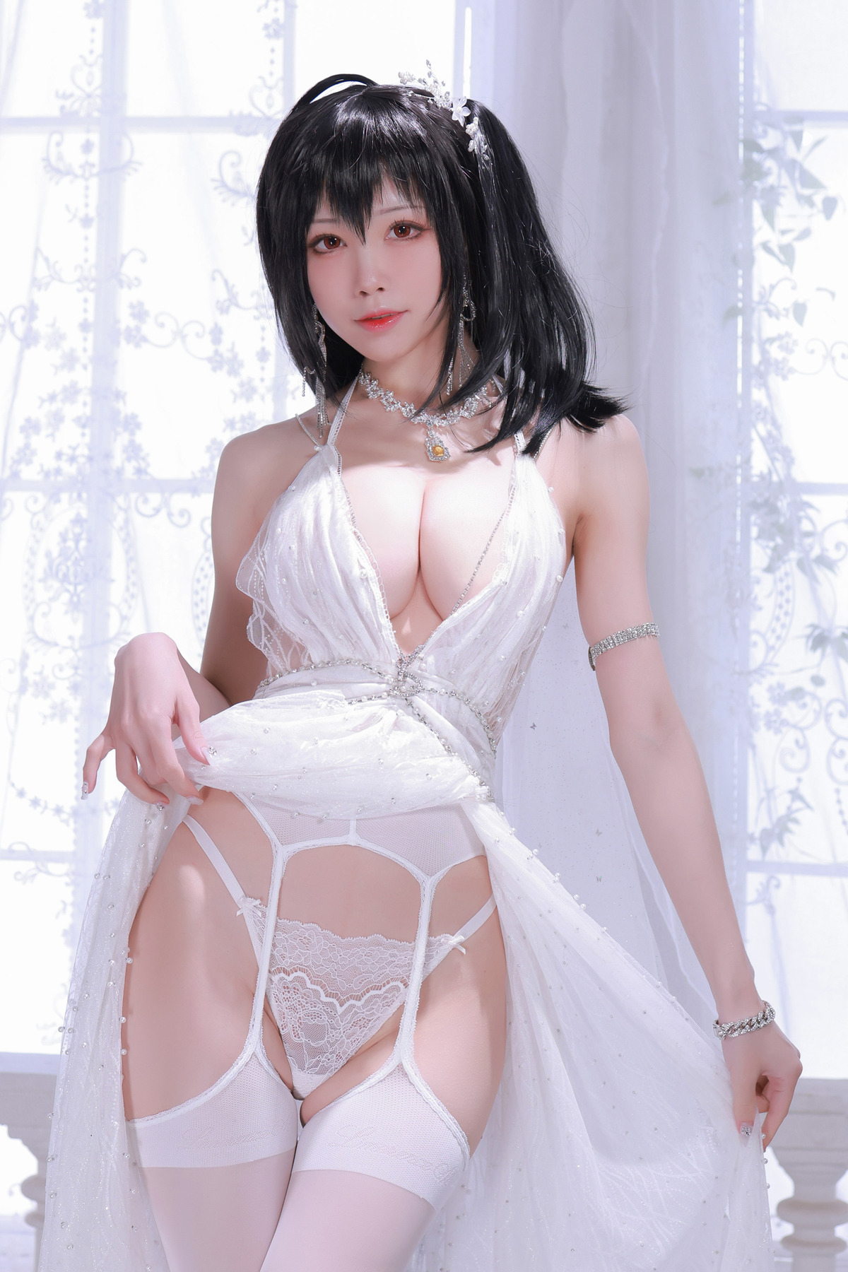 水淼aqua Cosplay 大凤婚纱(34)