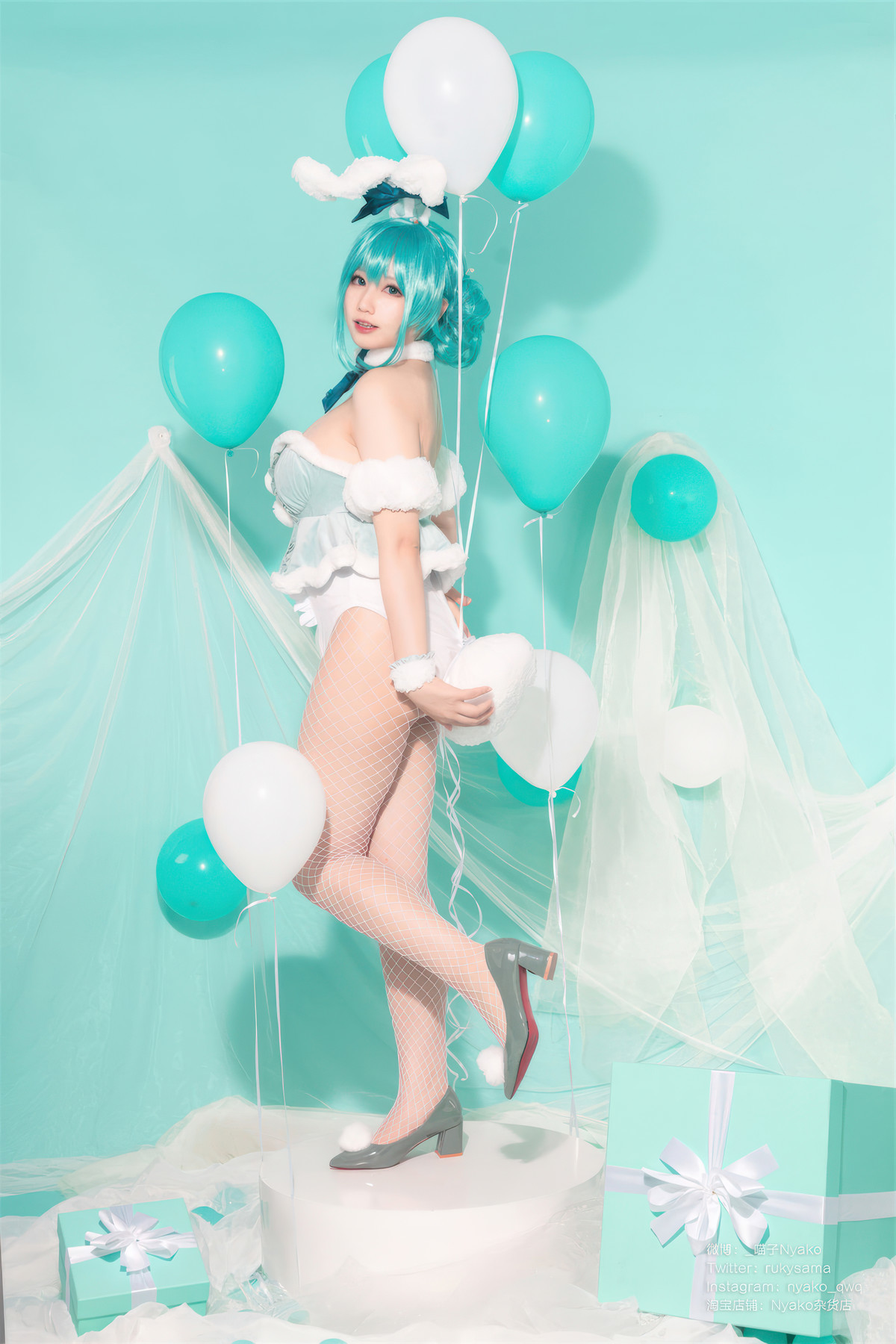 Cosplay Nyako喵子 初音白兔(23)