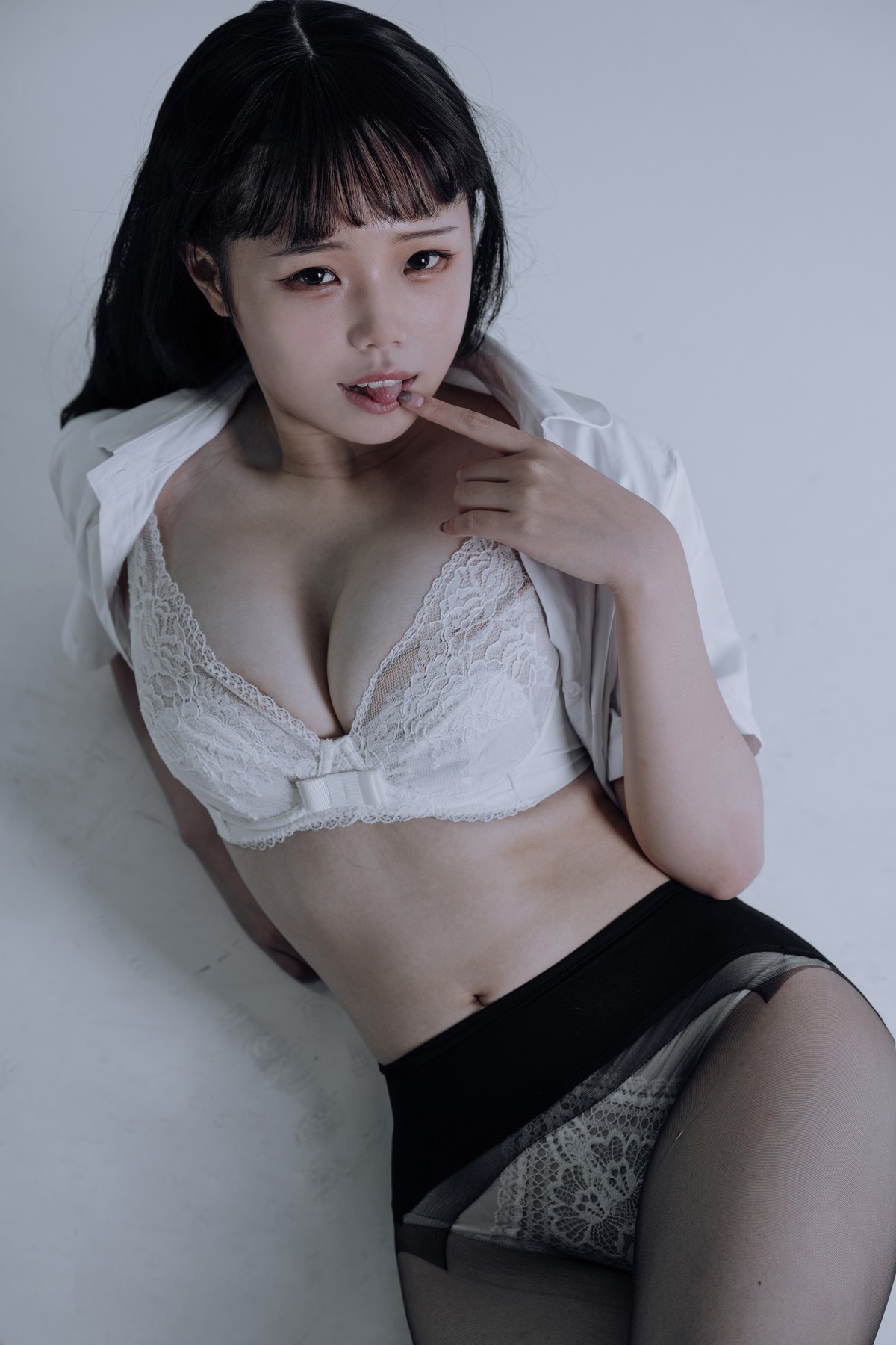 Cosplay 七月喵子 黑丝jk(26)