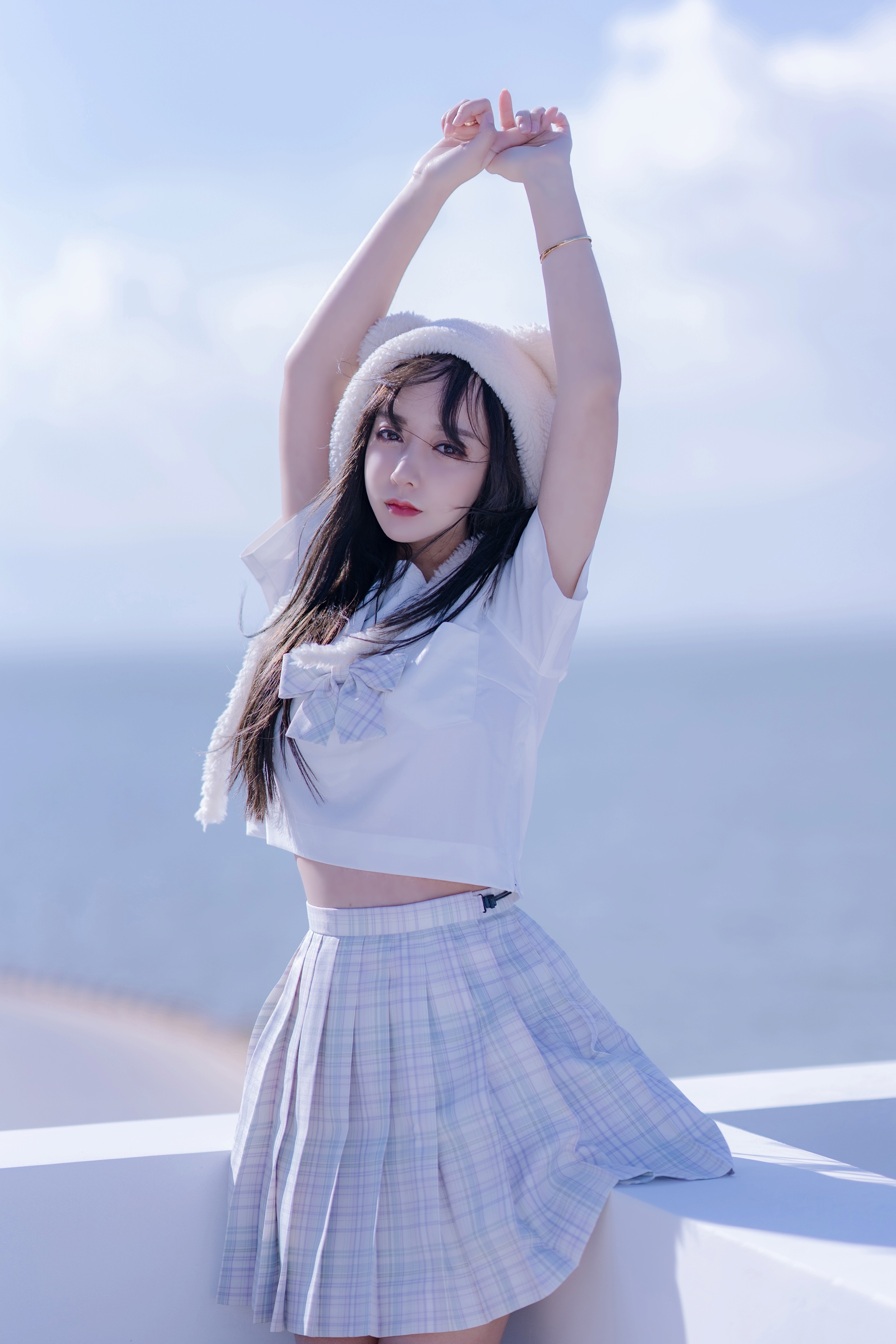 过期米线线喵 - 天台JK 58P(14)