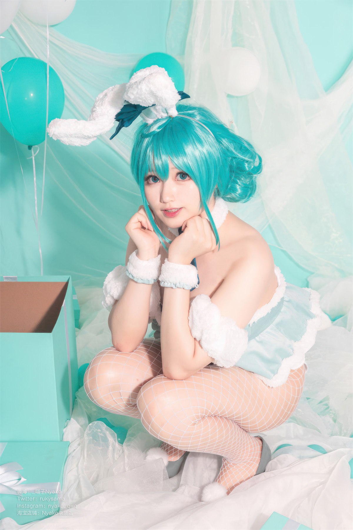Cosplay Nyako喵子 初音白兔(33)