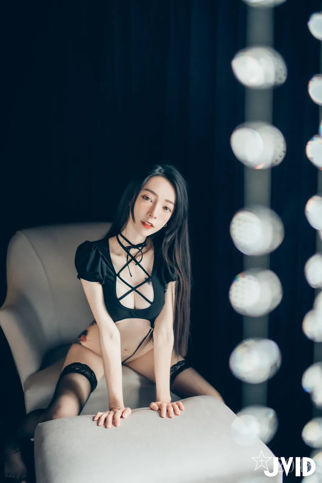 JVID精品 韩国女神飄飄 黑 超猛激凸遮不住 白 透透睡衣 不管怎樣的飄飄都好正啊!! Vol.01(66)