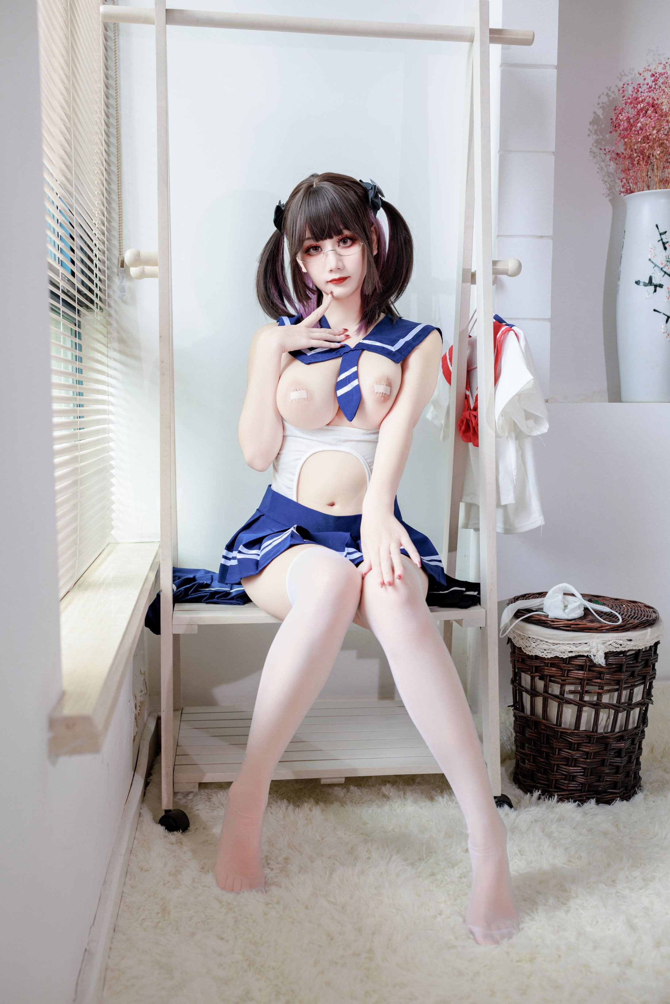 阿雪雪 连体水手服95P(85)