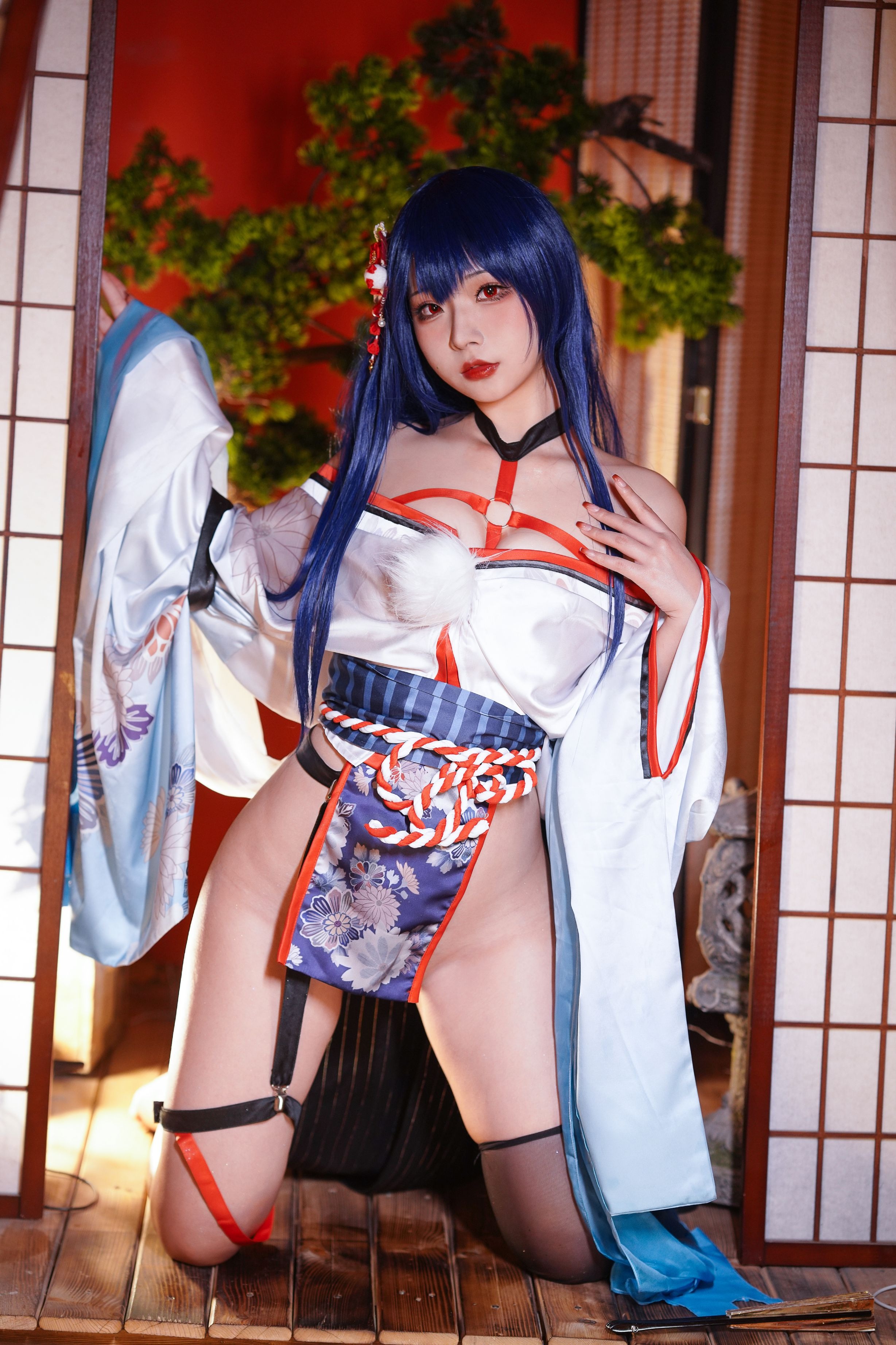 Yuuhui玉汇 Erophone Re 真子-和服抹油[82P](36)