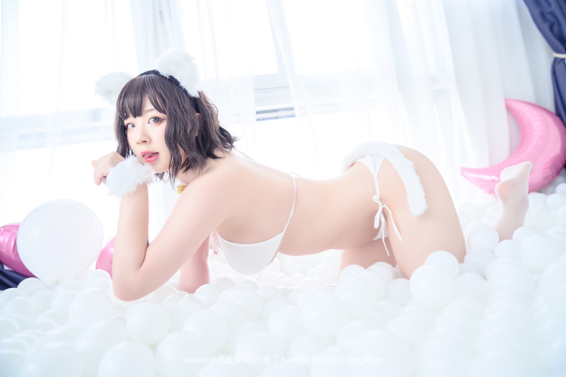 Cosplay 皮皮奶可可爱了啦 白猫(37)