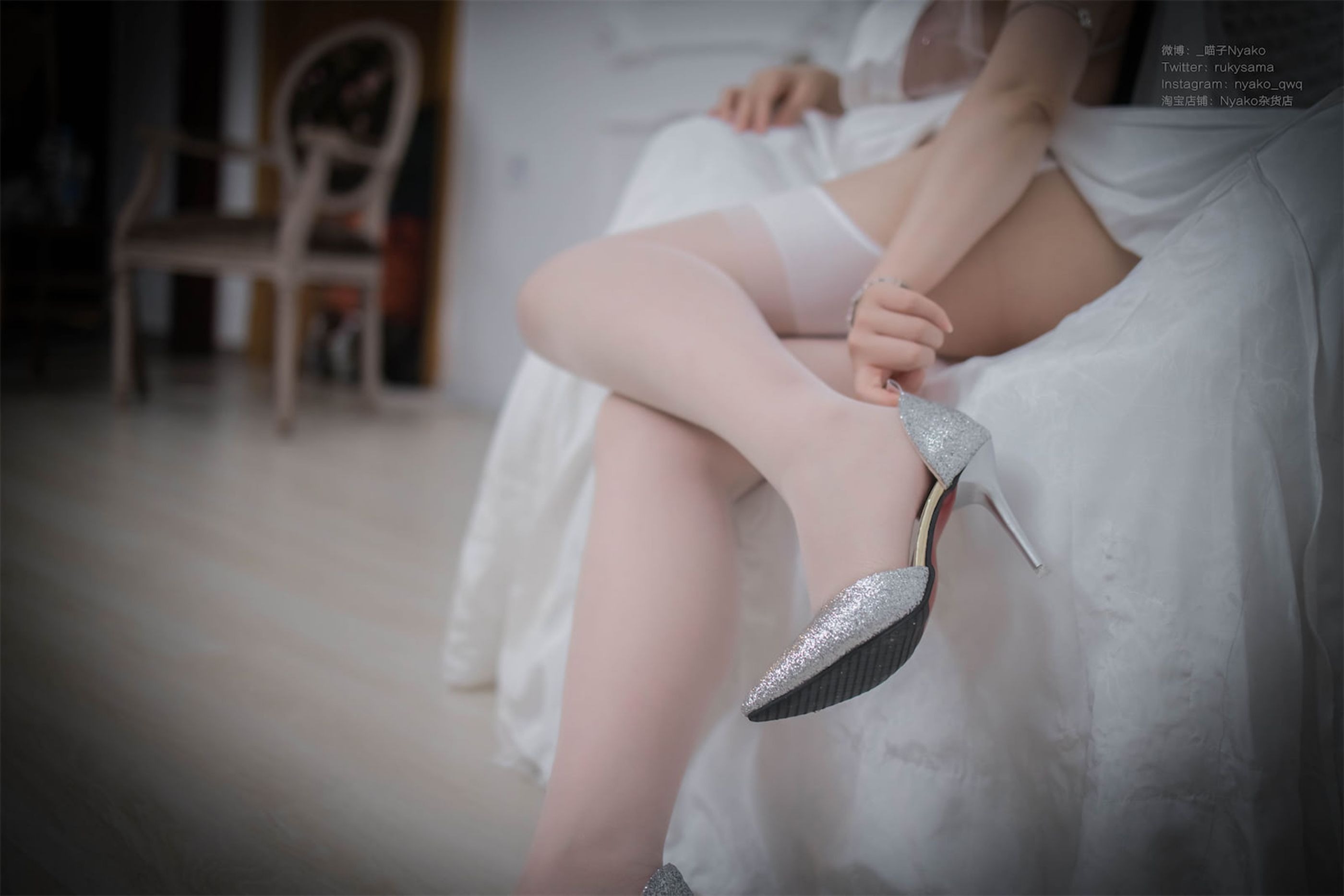 Nyako喵子 大凤纯白婚纱(19)