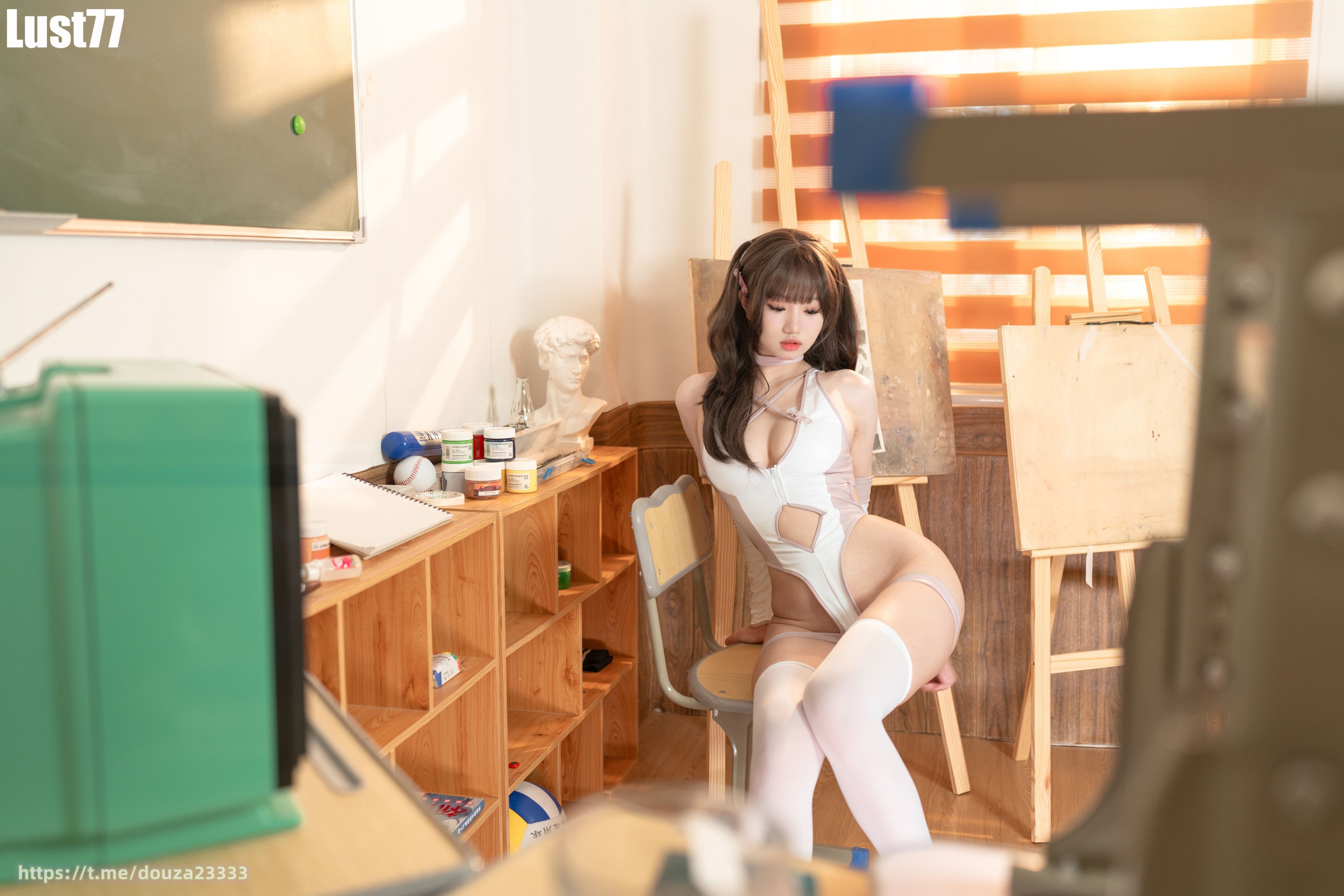 柒柒不可爱 粉色泳衣(24)