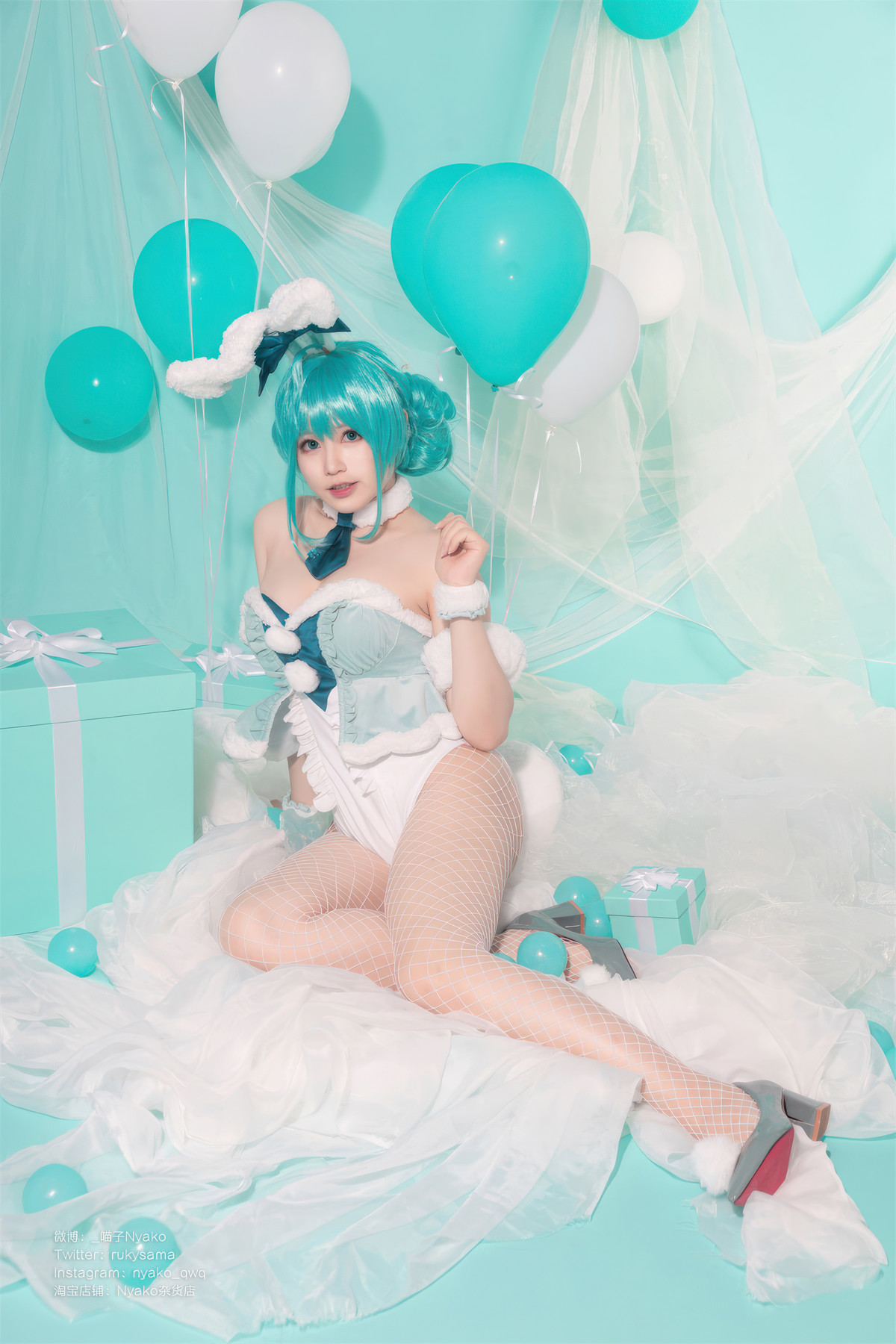 Cosplay Nyako喵子 初音白兔(4)