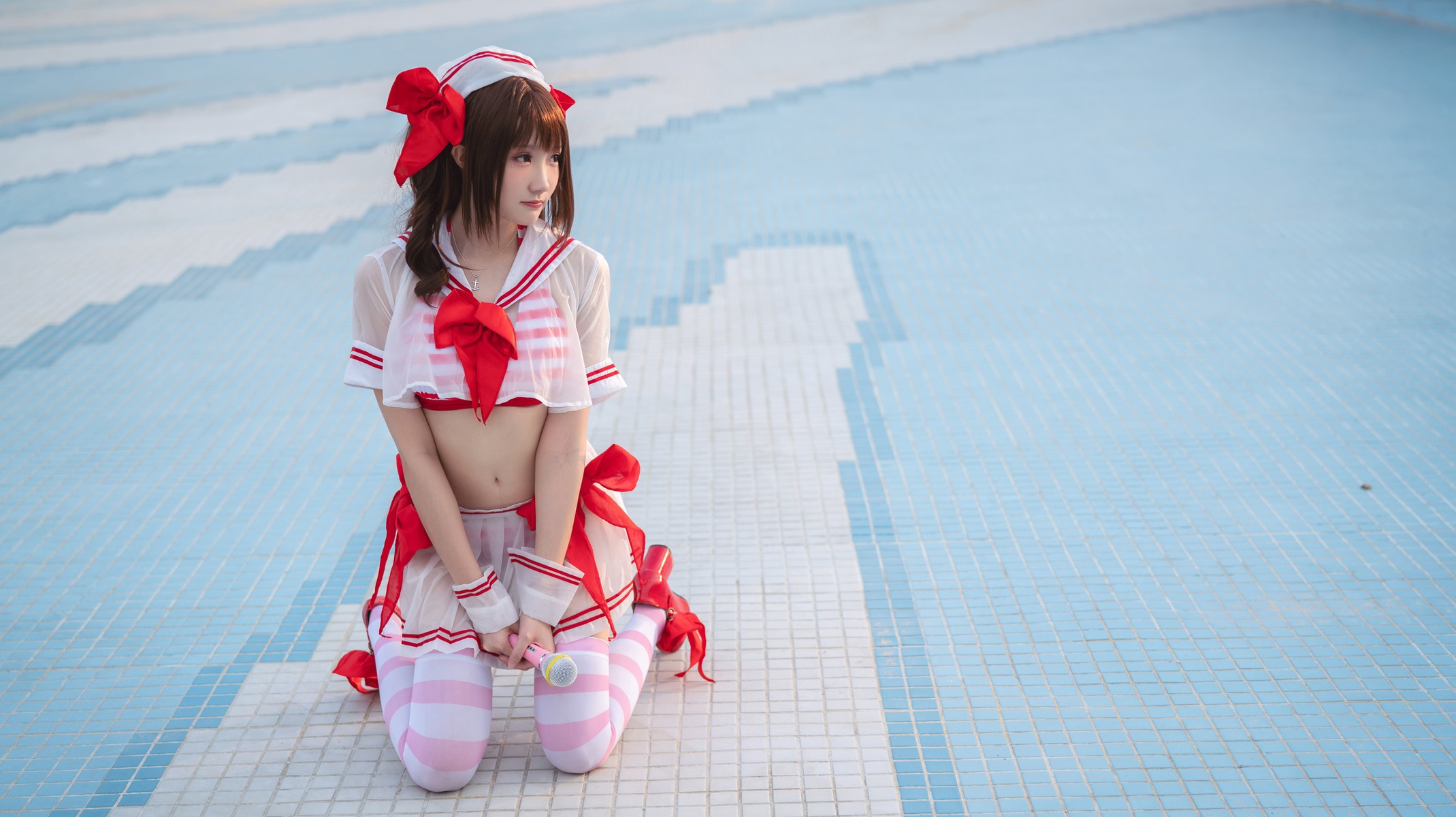 Cosplay 瓜希酱 岛村卯月 泳衣(24)