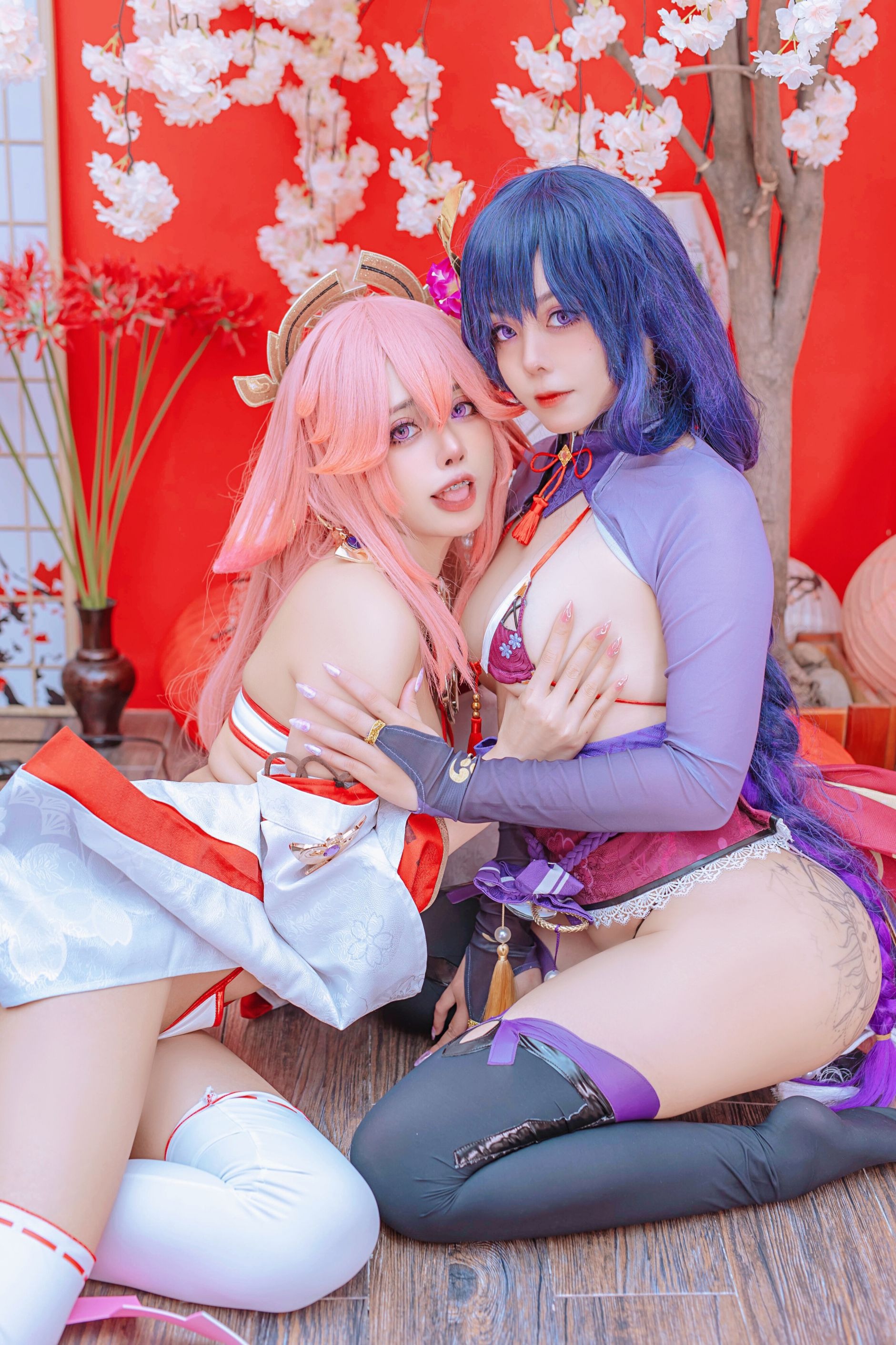 Byoru - Yae Miko x Raiden Shogun [95P-242MB](36)
