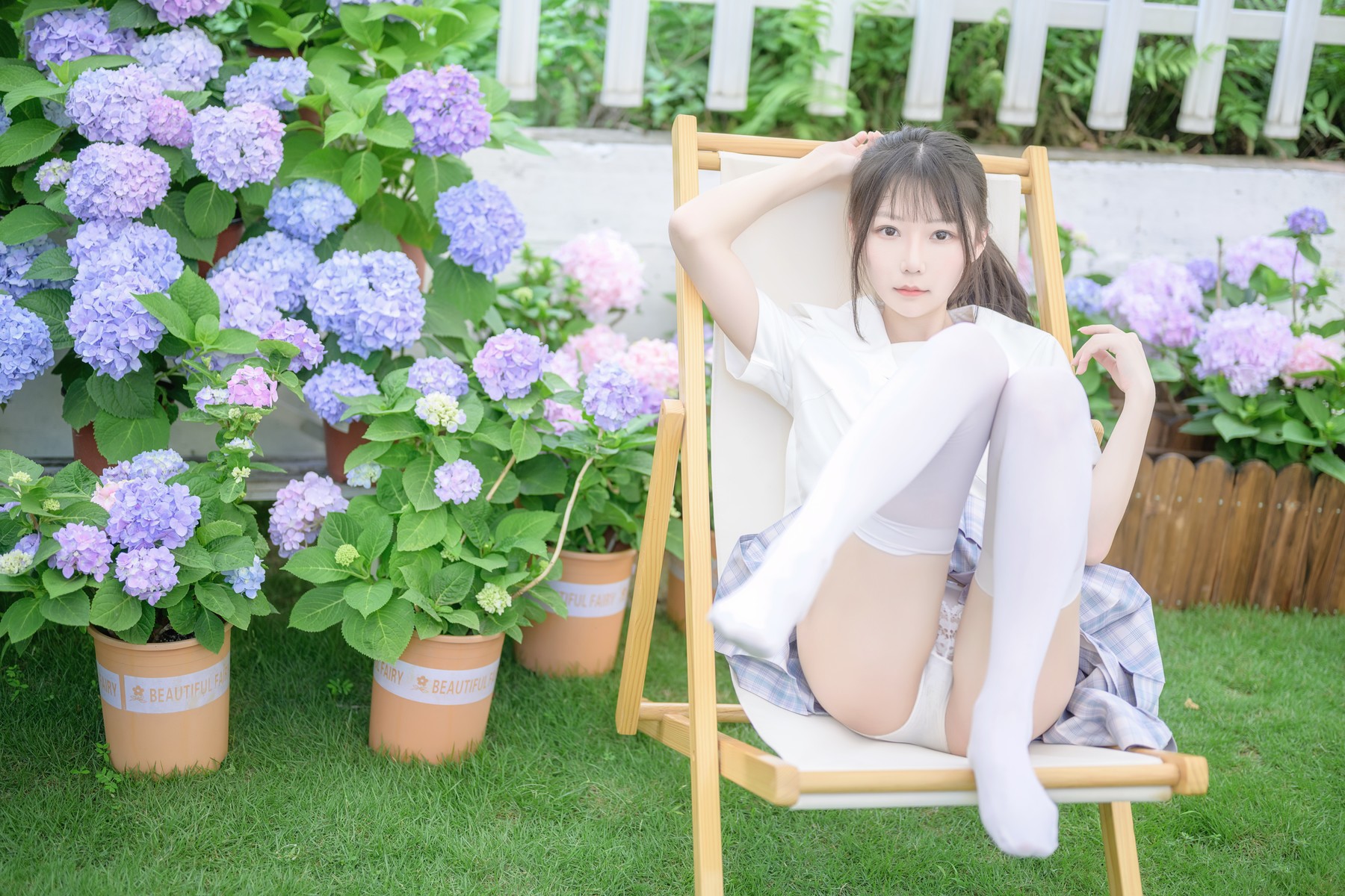 香草喵露露 Cosplay 阳光庭院制服(28)