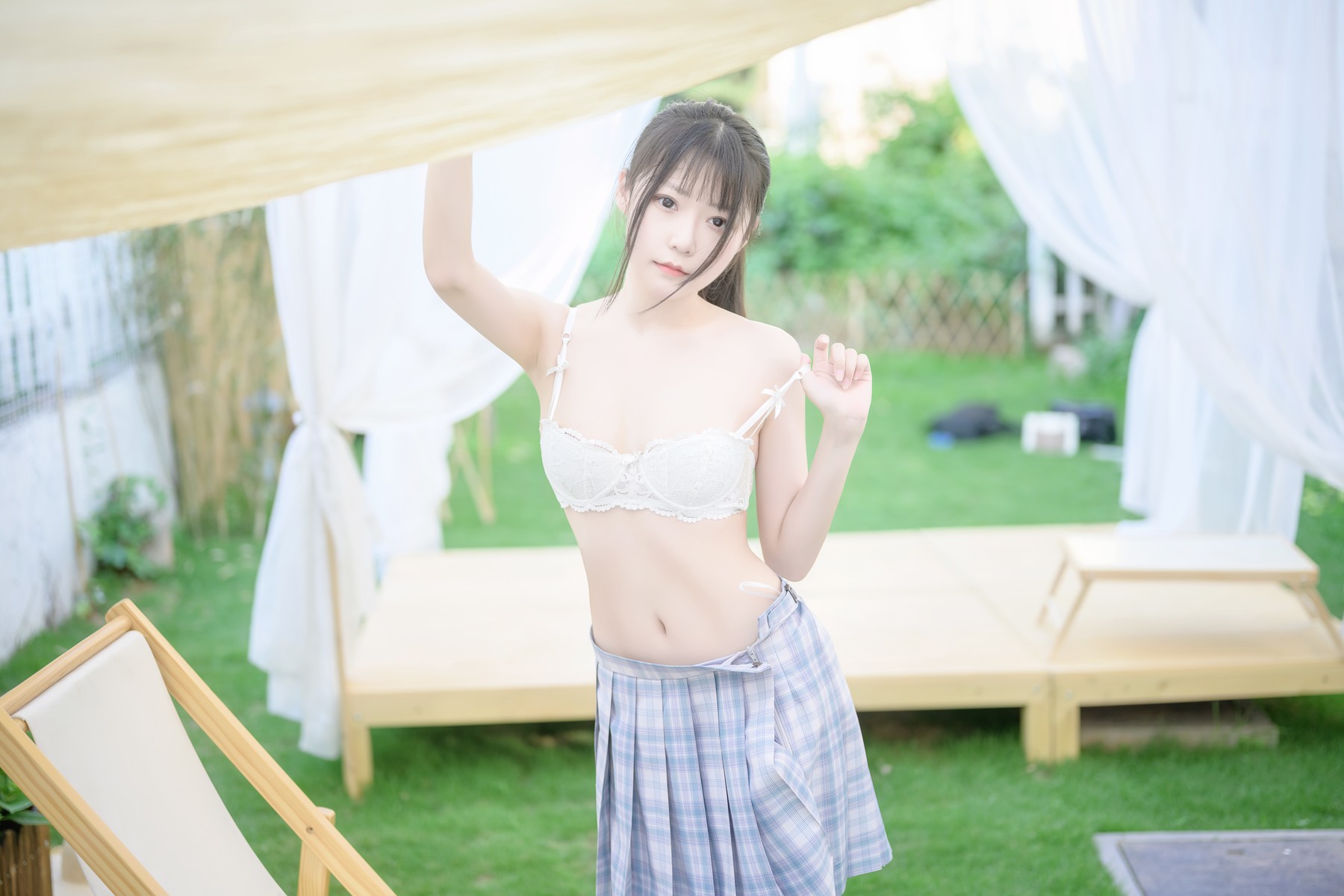 香草喵露露 Cosplay 阳光庭院制服(30)
