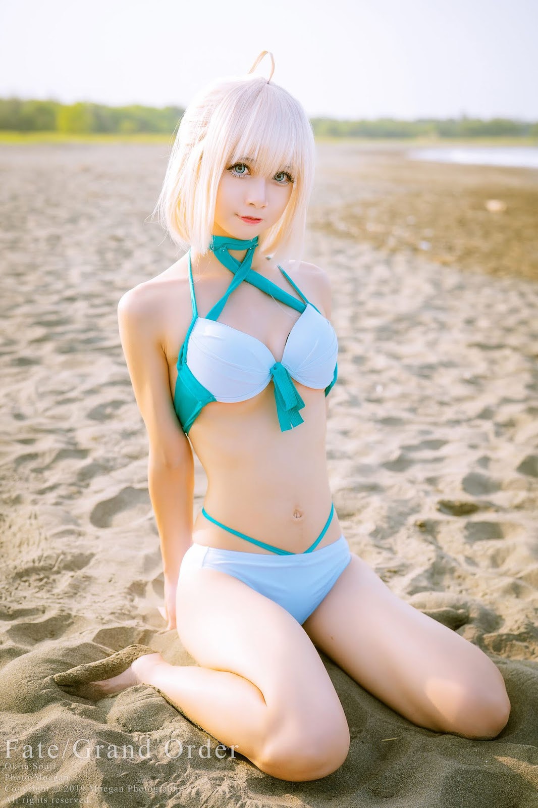 Cosplay [沖田凜花Rinka] 沖田総司 水着ver. (Fate Grand Order)(16)