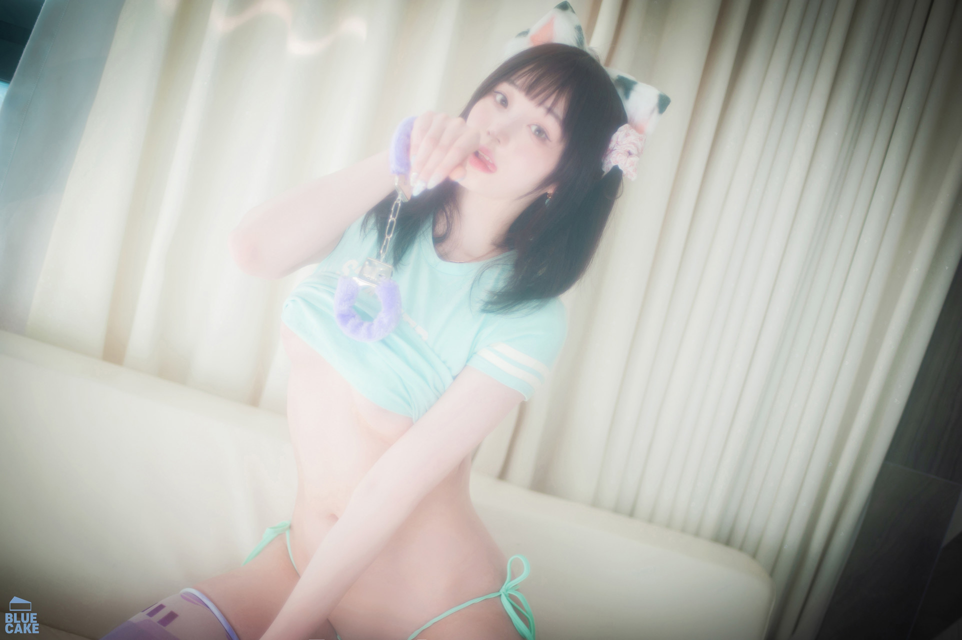 Bambi 밤비, [BLUECAKE] Naughty Cats Pink &#038; Mint RED Set.02(43)