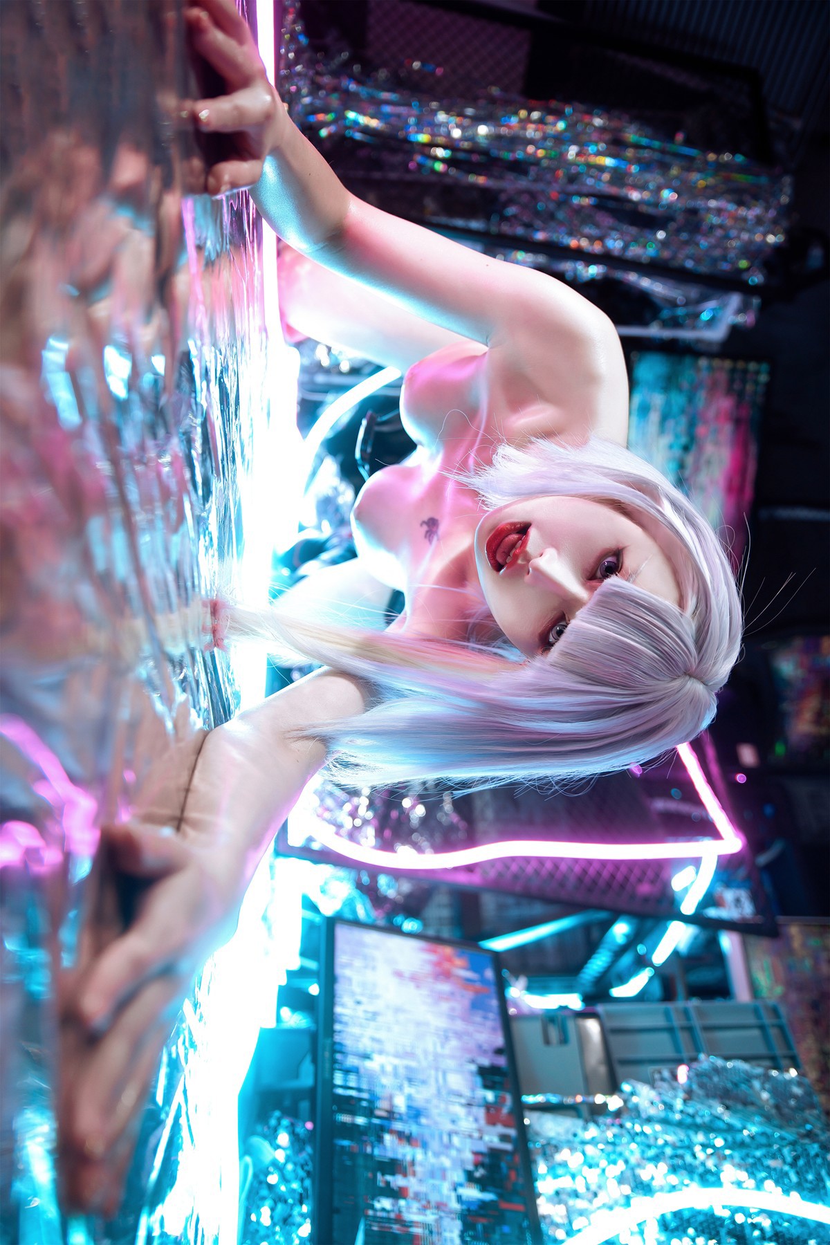 Cosplay 鹿八岁 赛博朋克：边缘行者 露西(46)