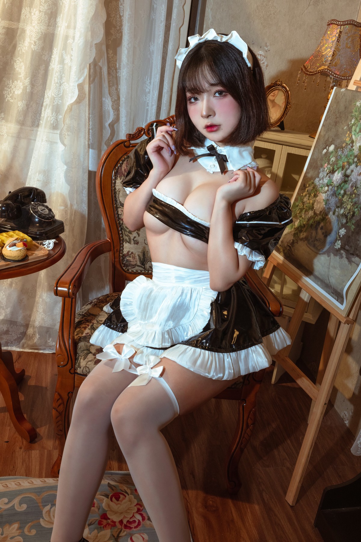 Cosplay Yuuhui玉汇 假日女仆(1)