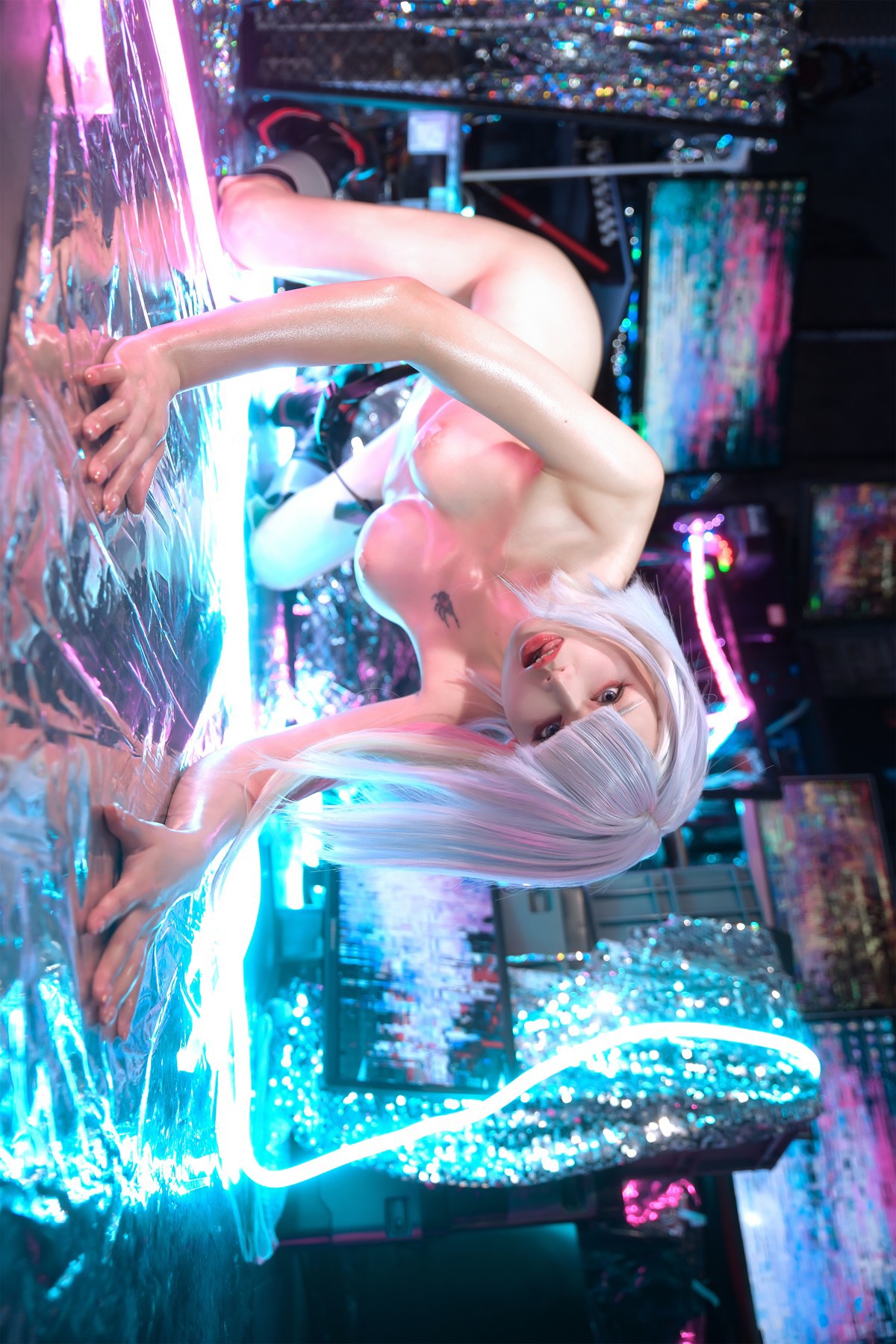 Cosplay 鹿八岁 赛博朋克：边缘行者 露西(47)