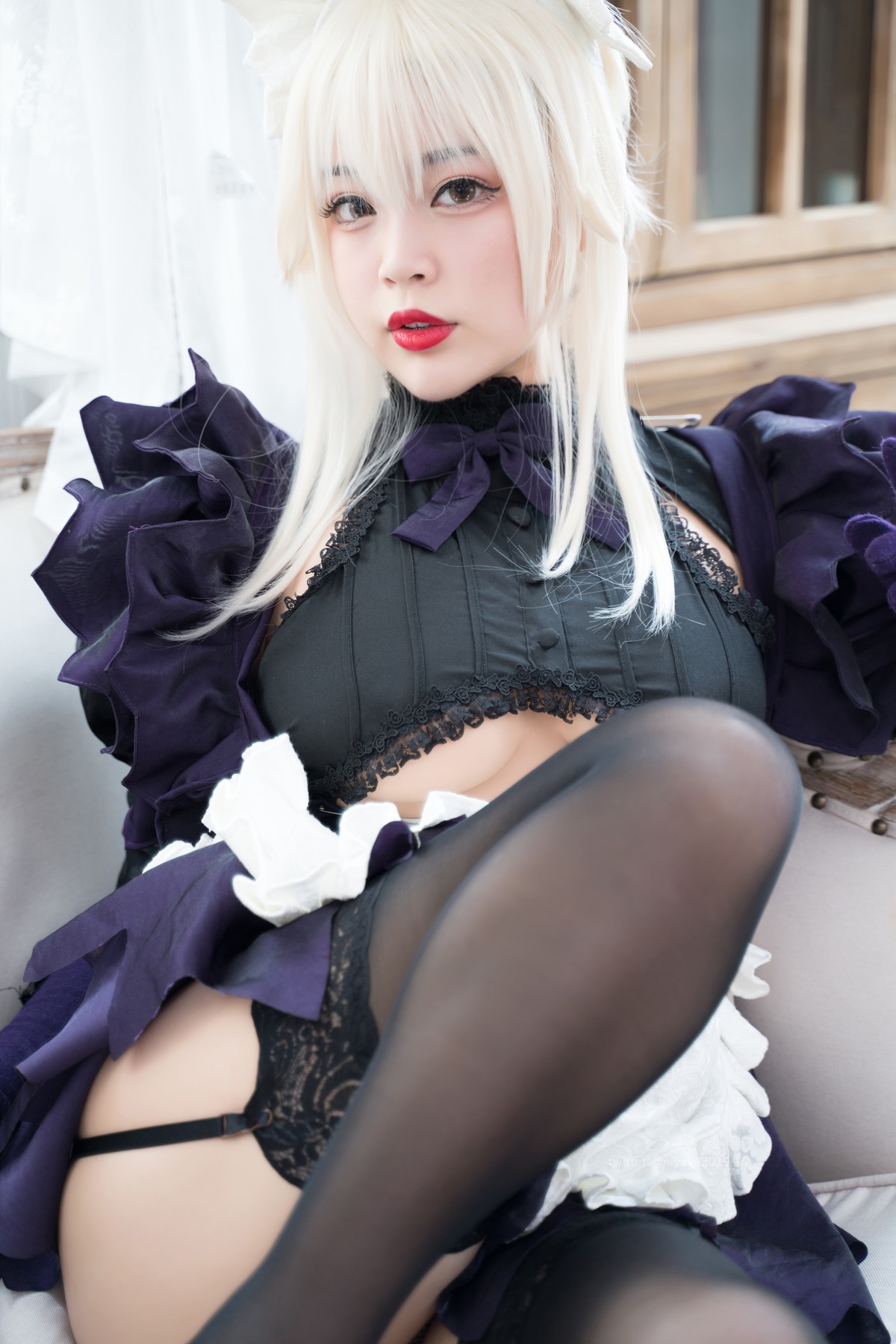 Cosplay 白烨 黑枪呆女仆(19)