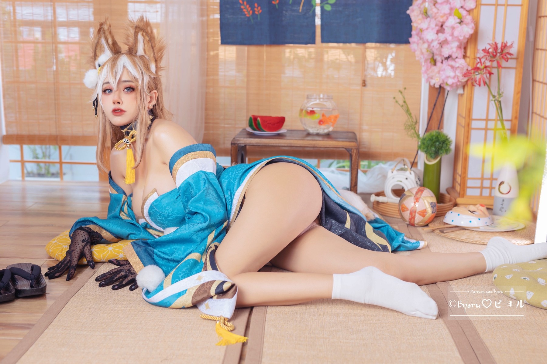 萝莉Byoru Cosplay Miss Hina Genshin Impact(15)