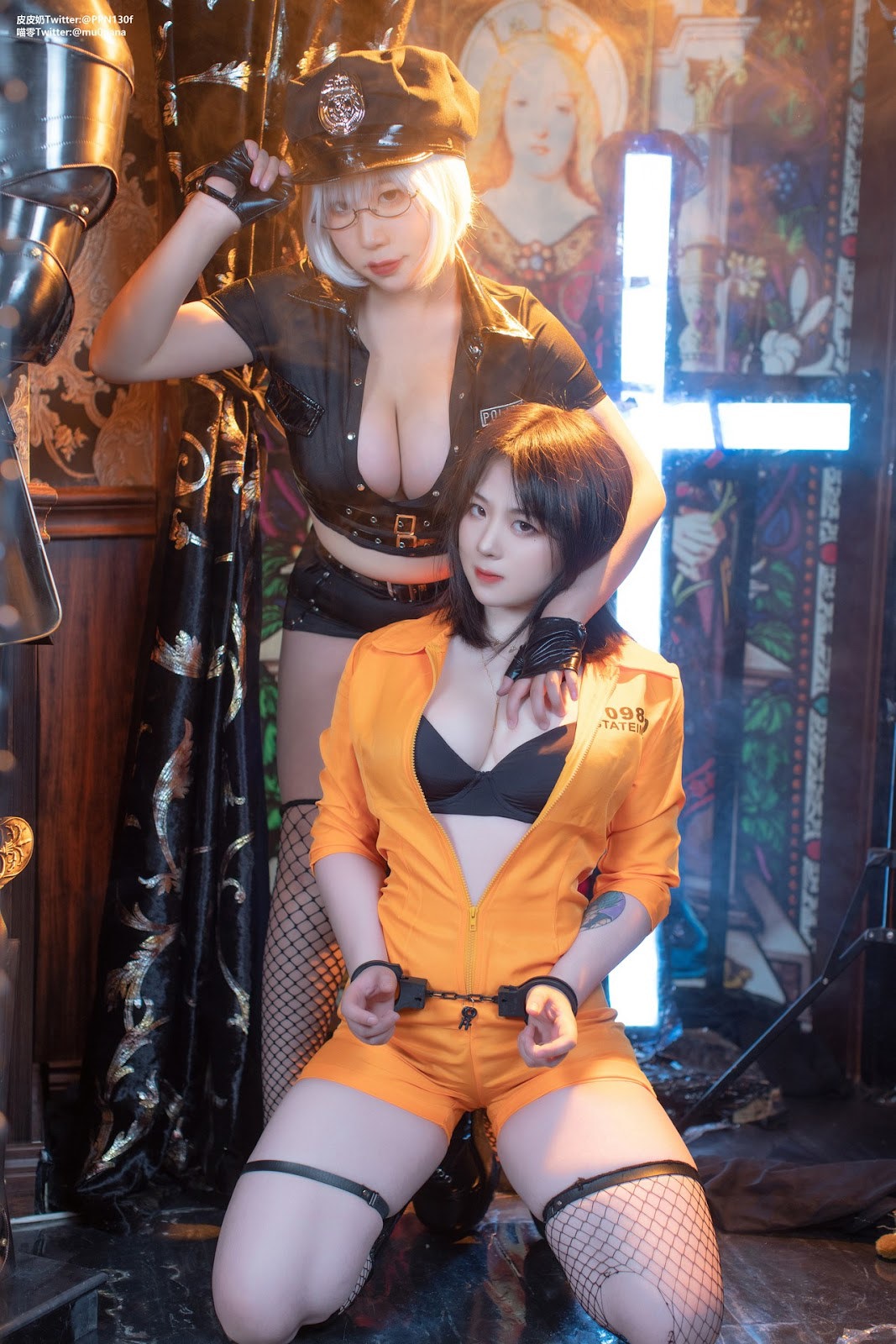 Cosplay 皮皮奶可可爱了啦 &#038; 喵零 匪警(7)