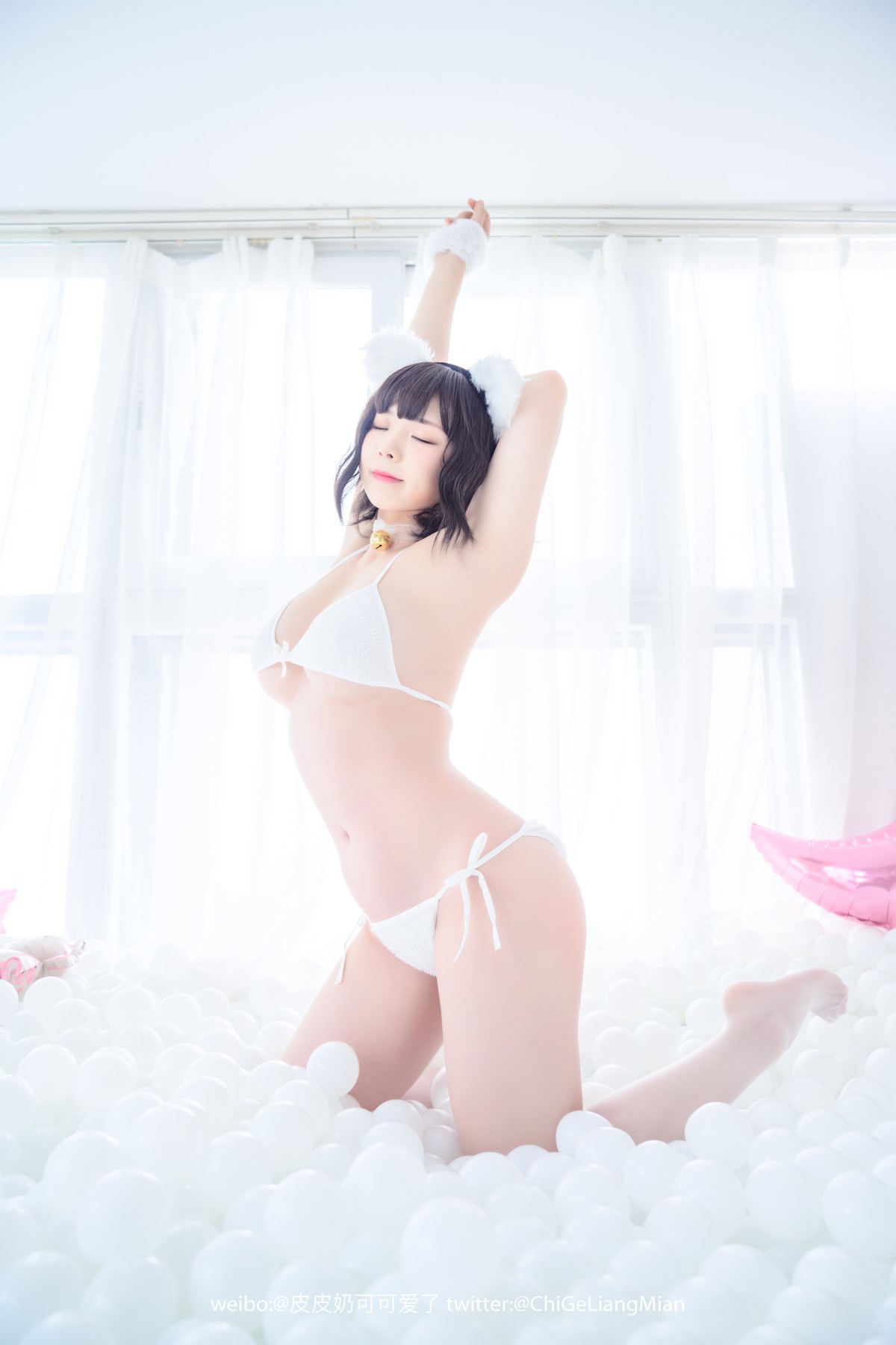 Cosplay 皮皮奶可可爱了啦 白猫(45)