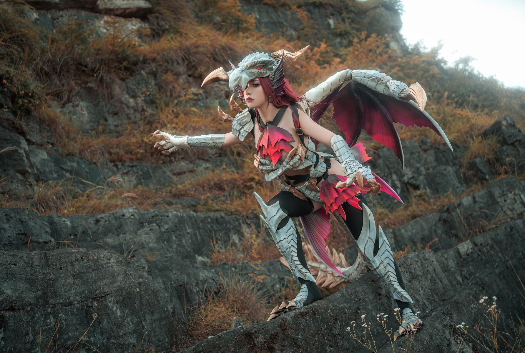 爆机少女喵小吉 Cosplay 曙光爵银龙 拟人 Malzeno(5)