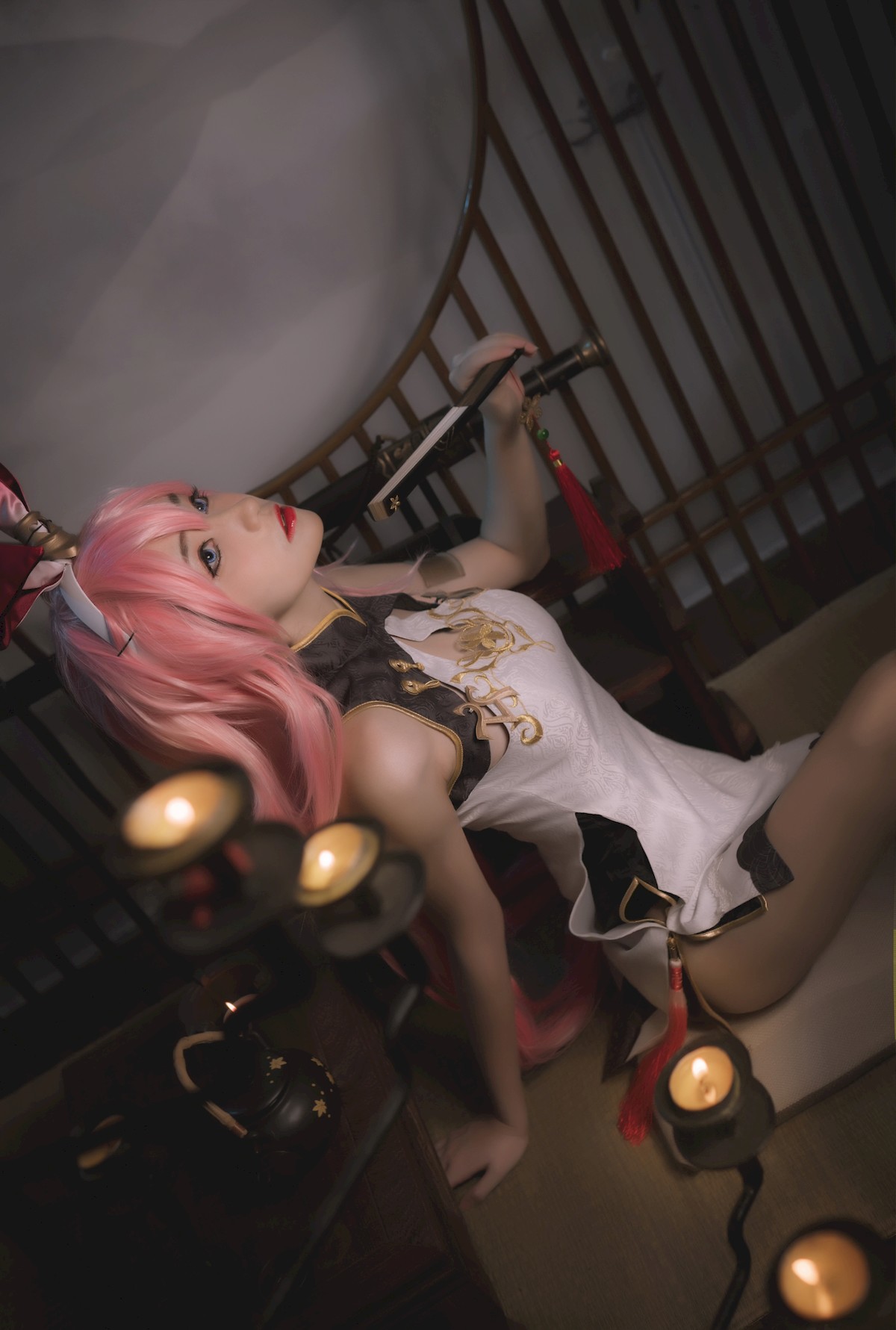 Cosplay 南桃Momoko 八重樱旗袍(8)