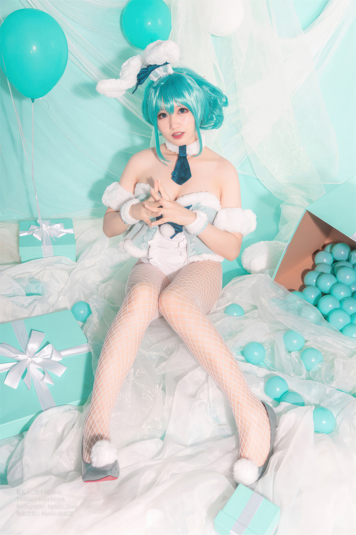 Cosplay Nyako喵子 初音白兔(31)