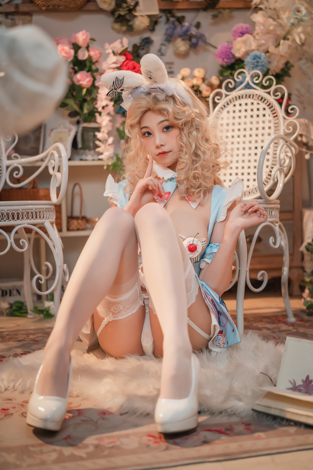 Cosplay 蜜汁猫裘 爱丽丝梦游仙境兔子先生(41)