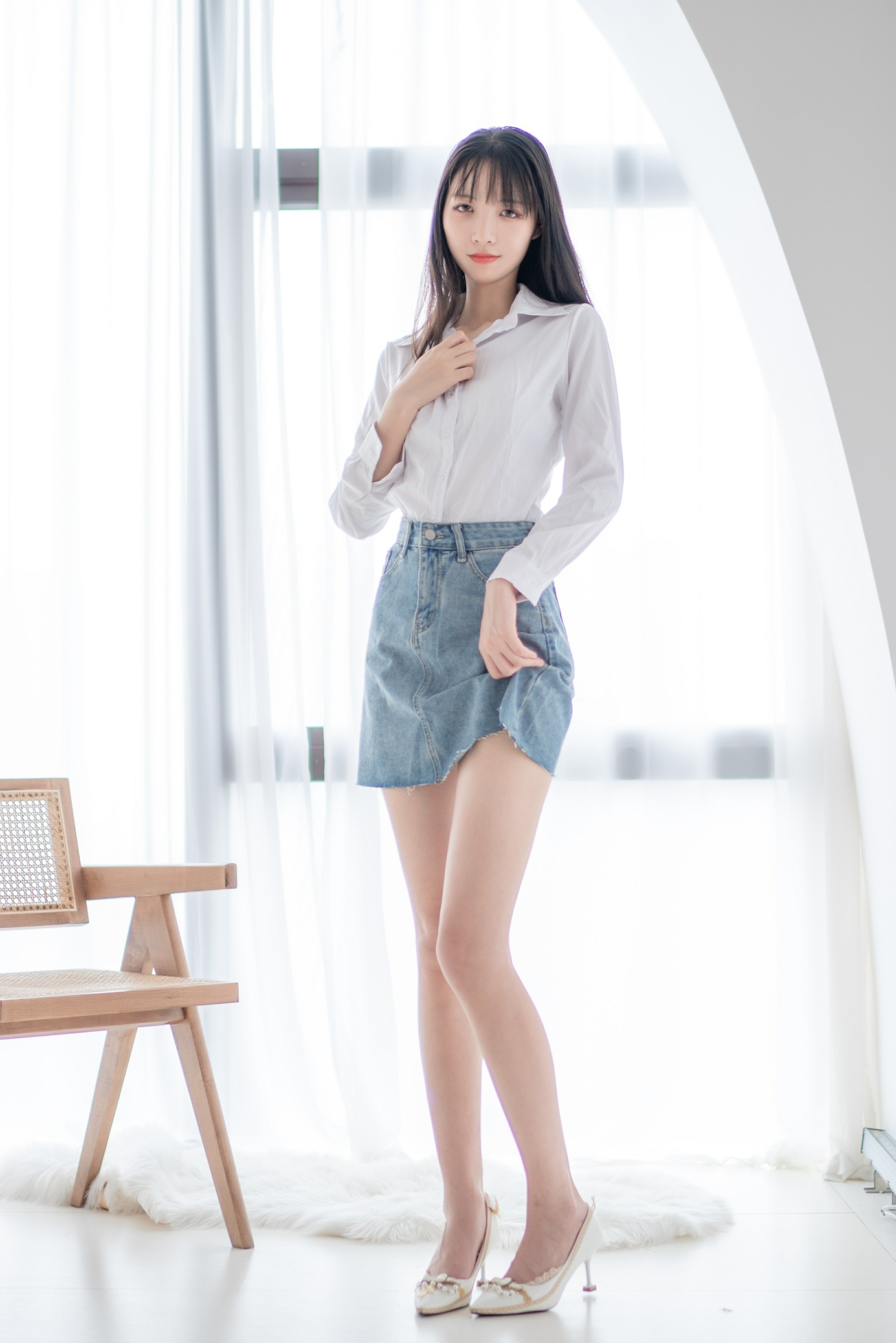 西瓜少女 -  衬衫牛仔裙(40)