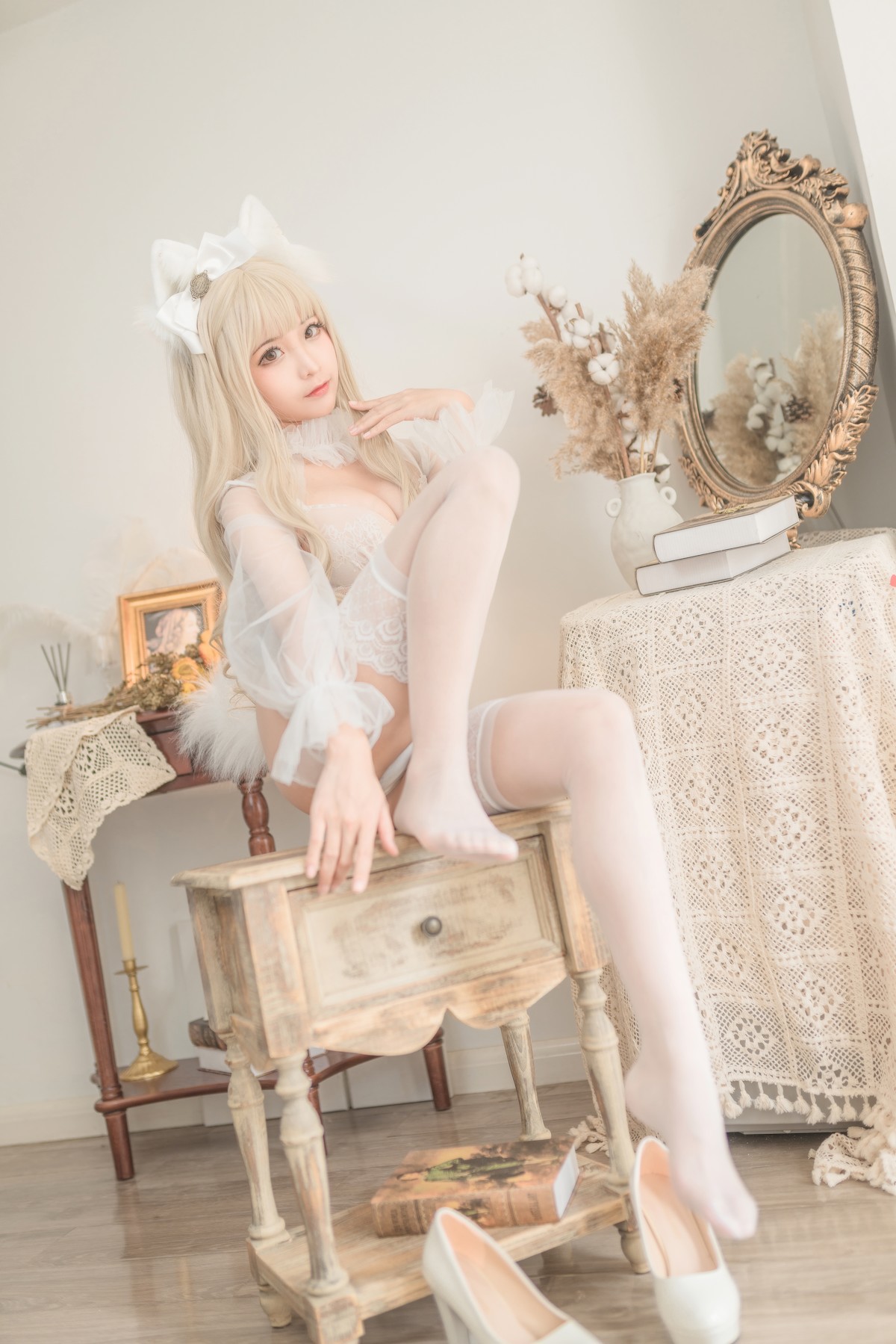 Cosplay 蠢沫沫 Chunmomo 白猫(35)