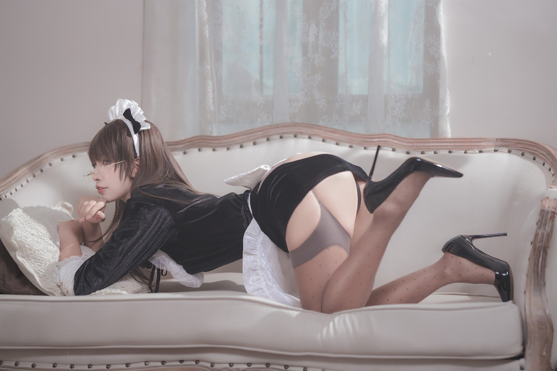 Cosplay 薇薇weiwei 丝绒女仆(20)