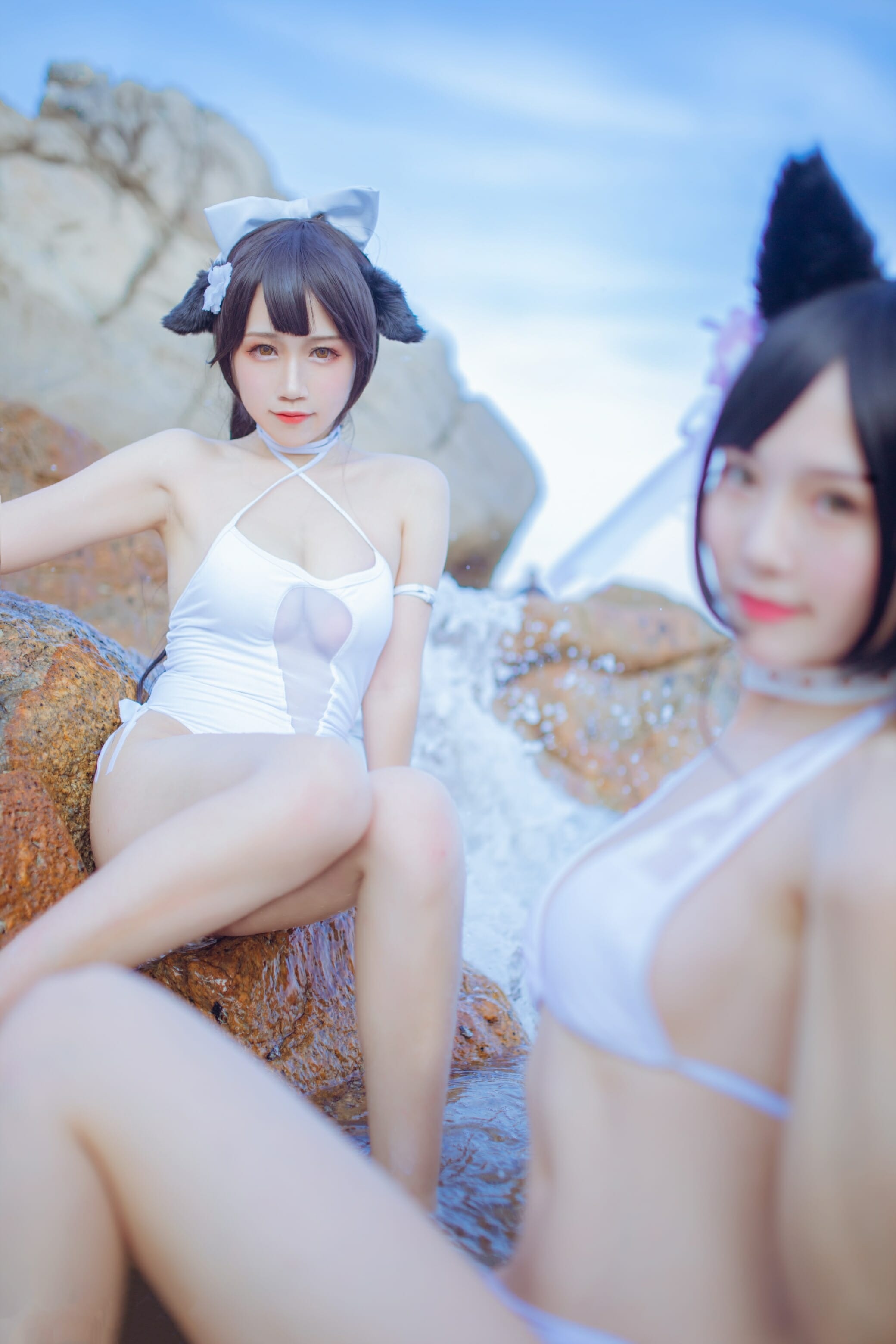 抖娘利世-碧蓝航线高雄 爱宕泳装[41P](39)