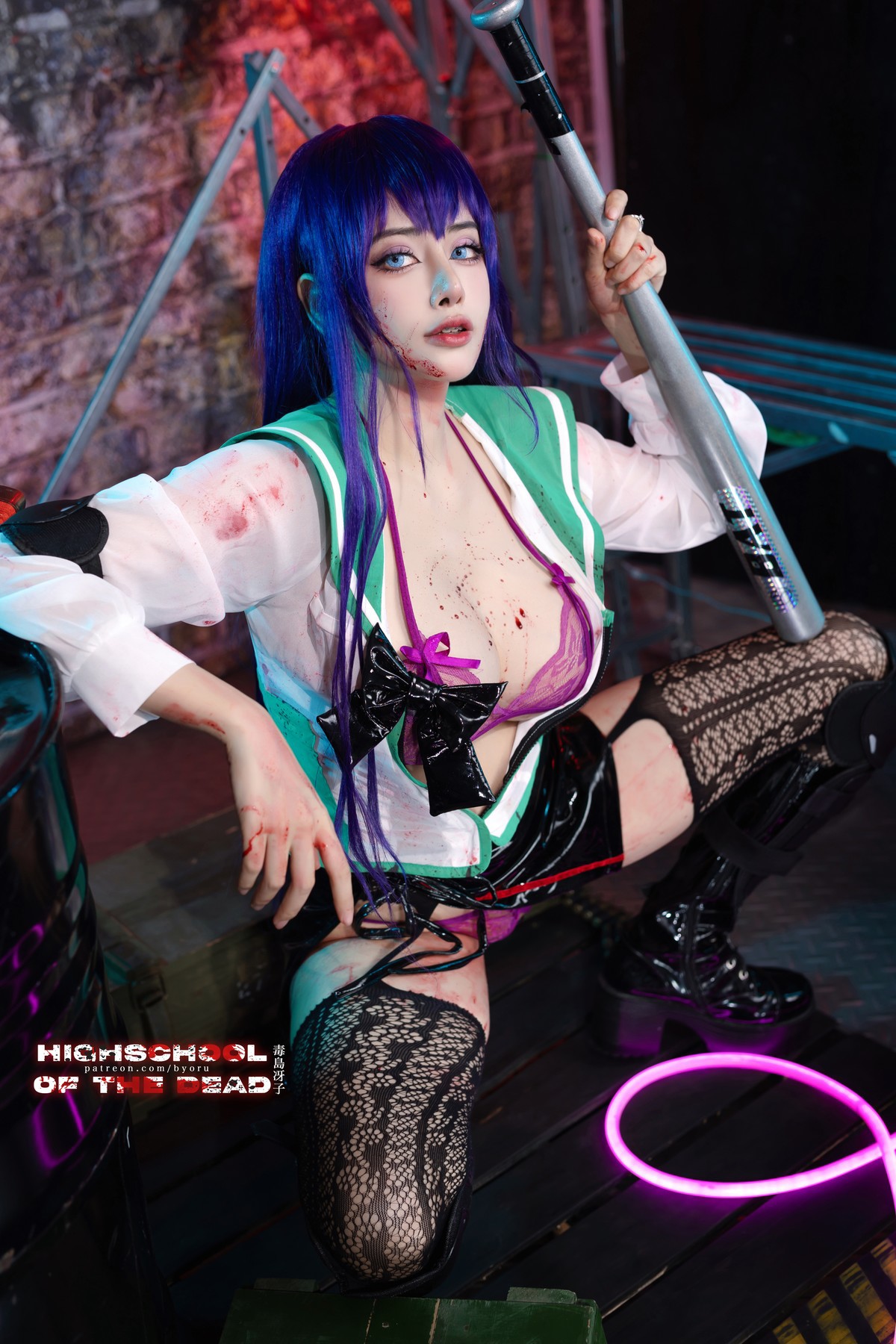 Cosplay 日本性感萝莉Byoru Saeko Busujima(17)