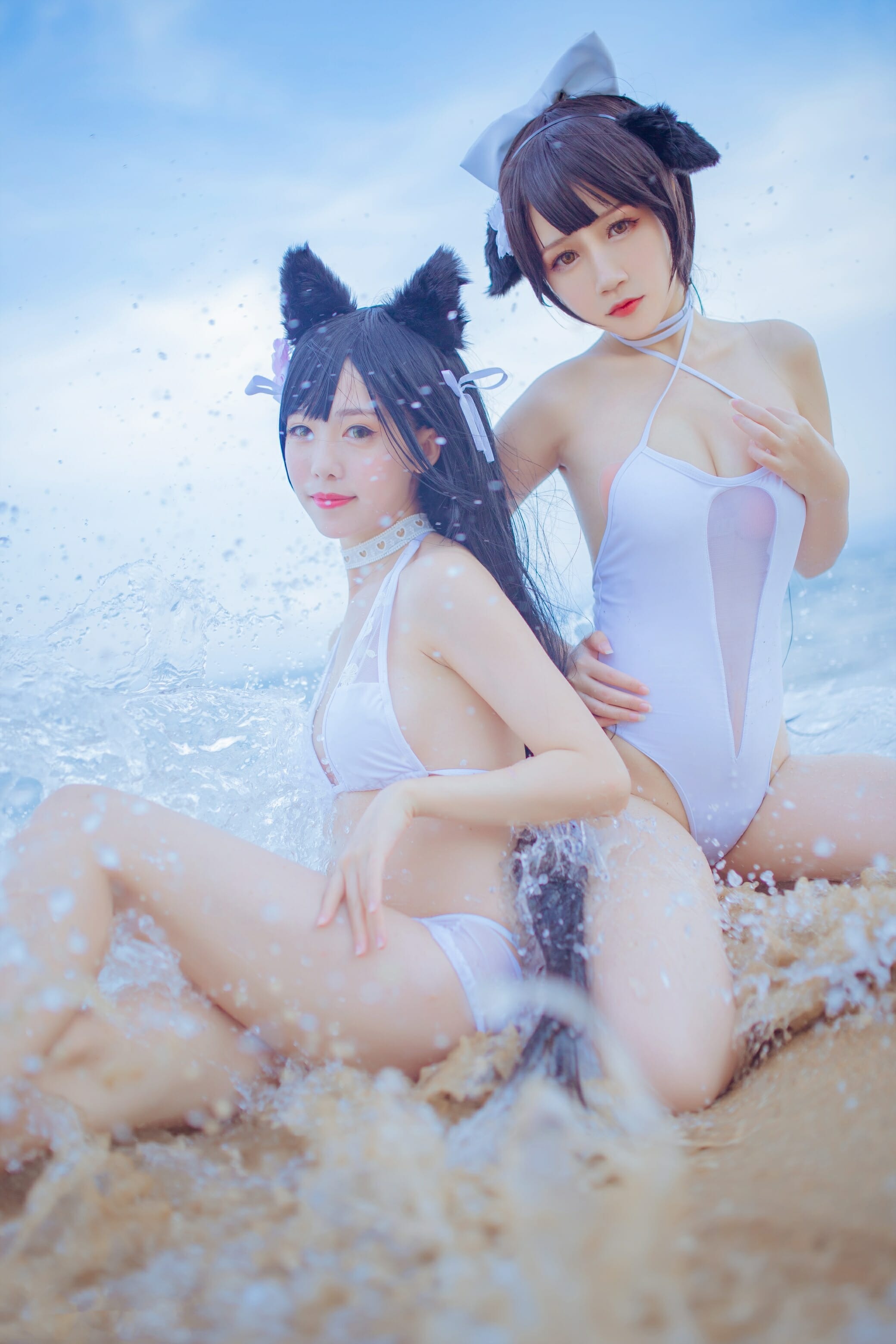 抖娘利世-碧蓝航线高雄 爱宕泳装[41P](26)