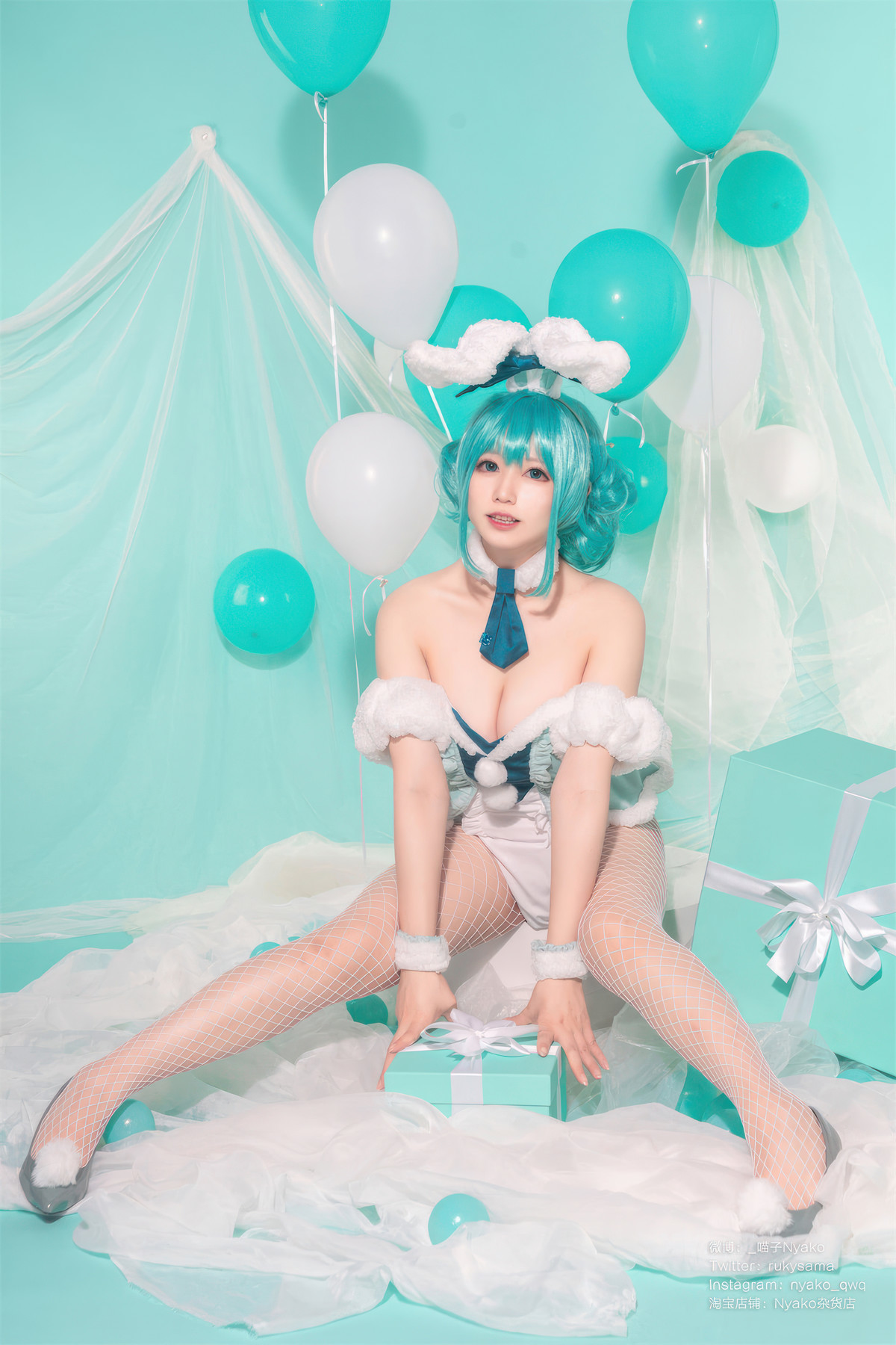 Cosplay Nyako喵子 初音白兔(29)