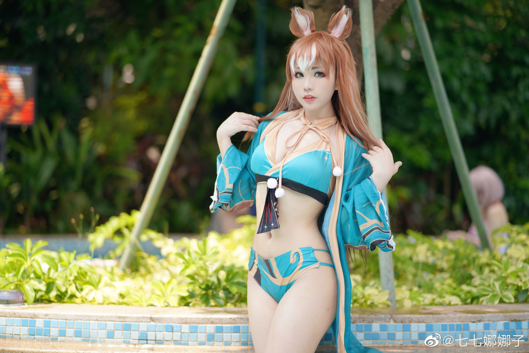 七七娜娜子 Cosplay 希娜吧 ​​​Swimsuit Ver(9)