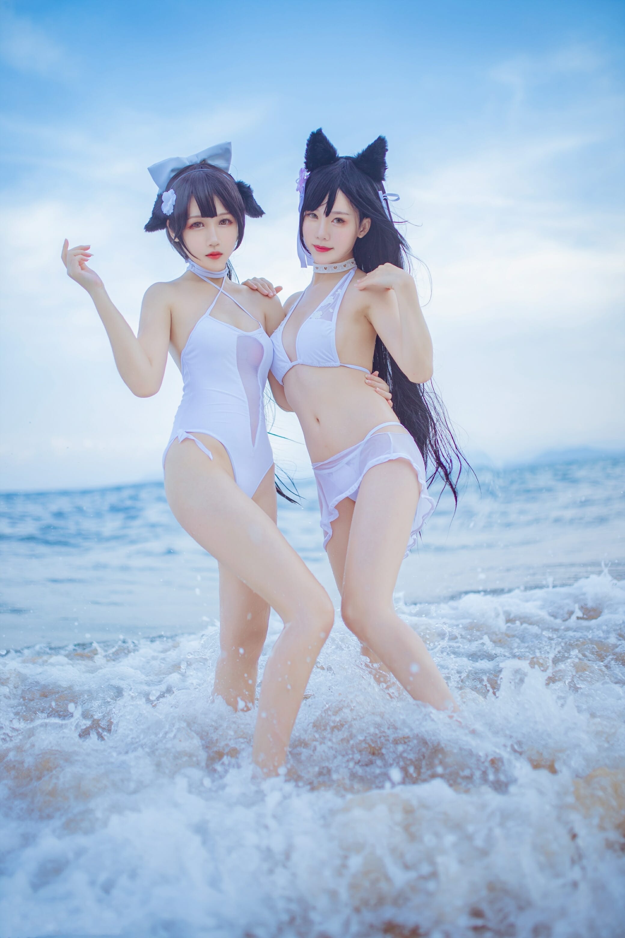 抖娘利世-碧蓝航线高雄 爱宕泳装[41P](21)