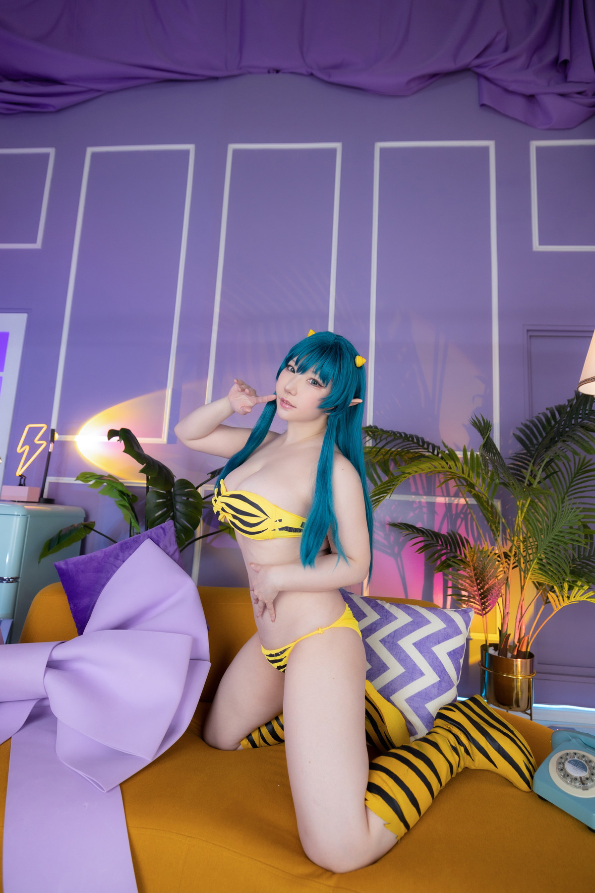 Cosplay SAKUサク Lum ラム うる星やつら Set.01(46)