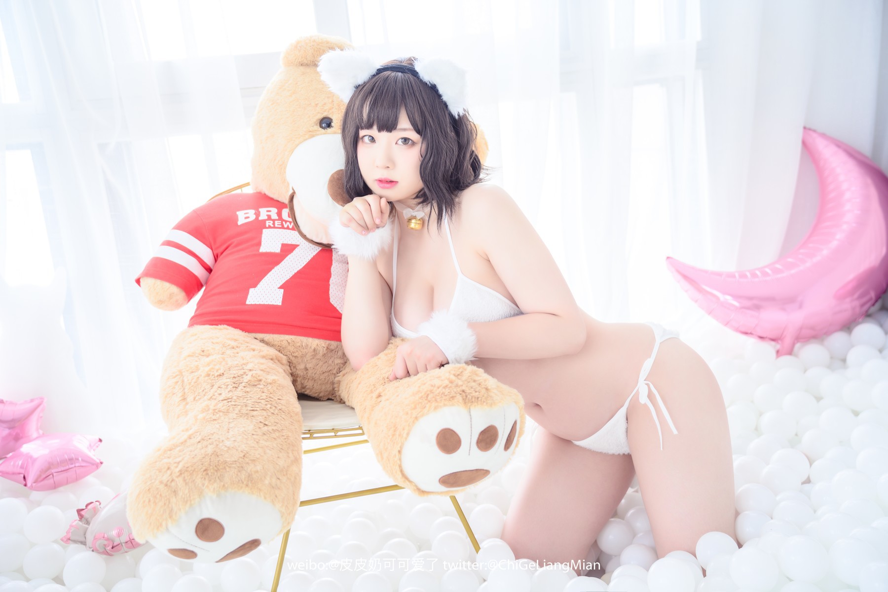 Cosplay 皮皮奶可可爱了啦 白猫(48)