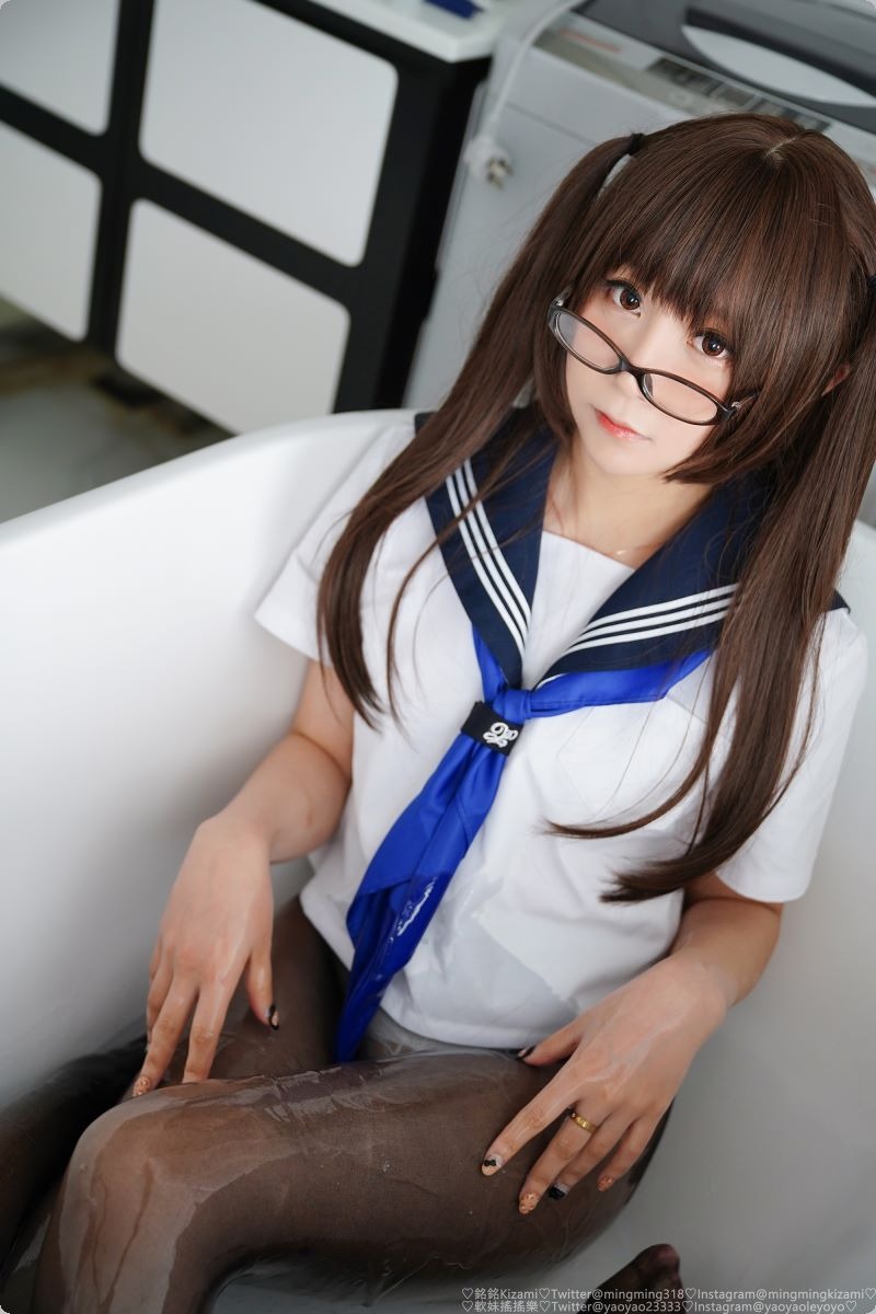 [Cos]銘銘Kizami - 黑絲JK制服 [109P](44)