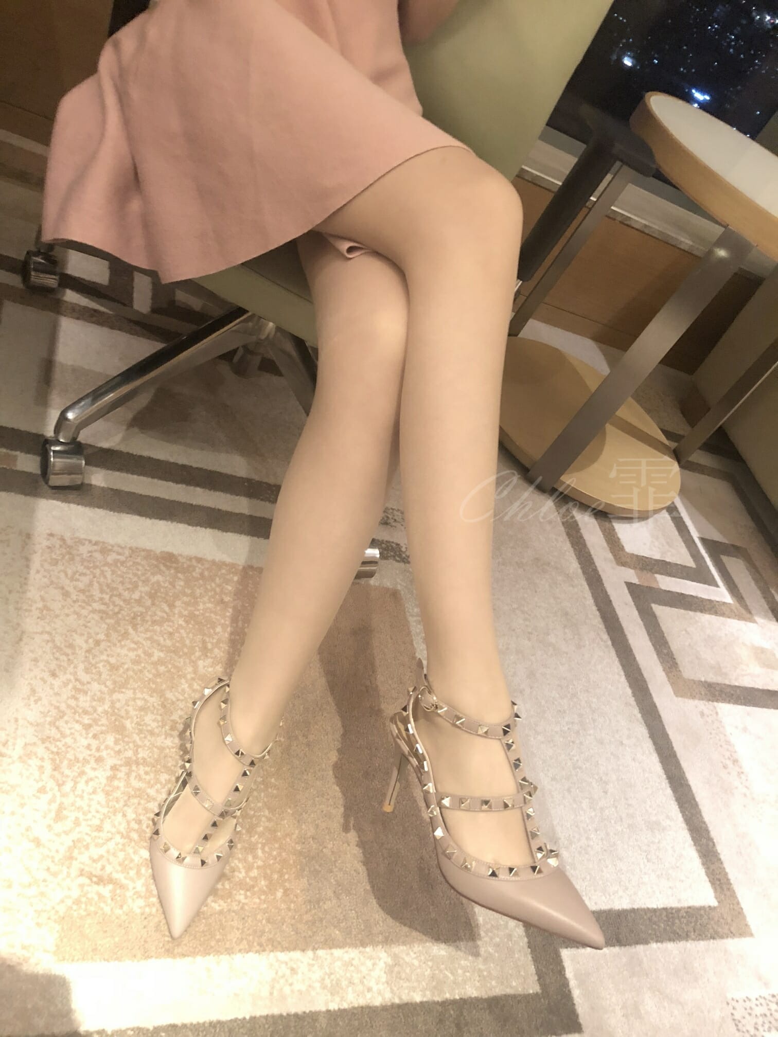 霏霏-女神套装、气质淑女蕾丝连衣裙、知性蕾丝连衣裙肉s黑高跟[77P](17)