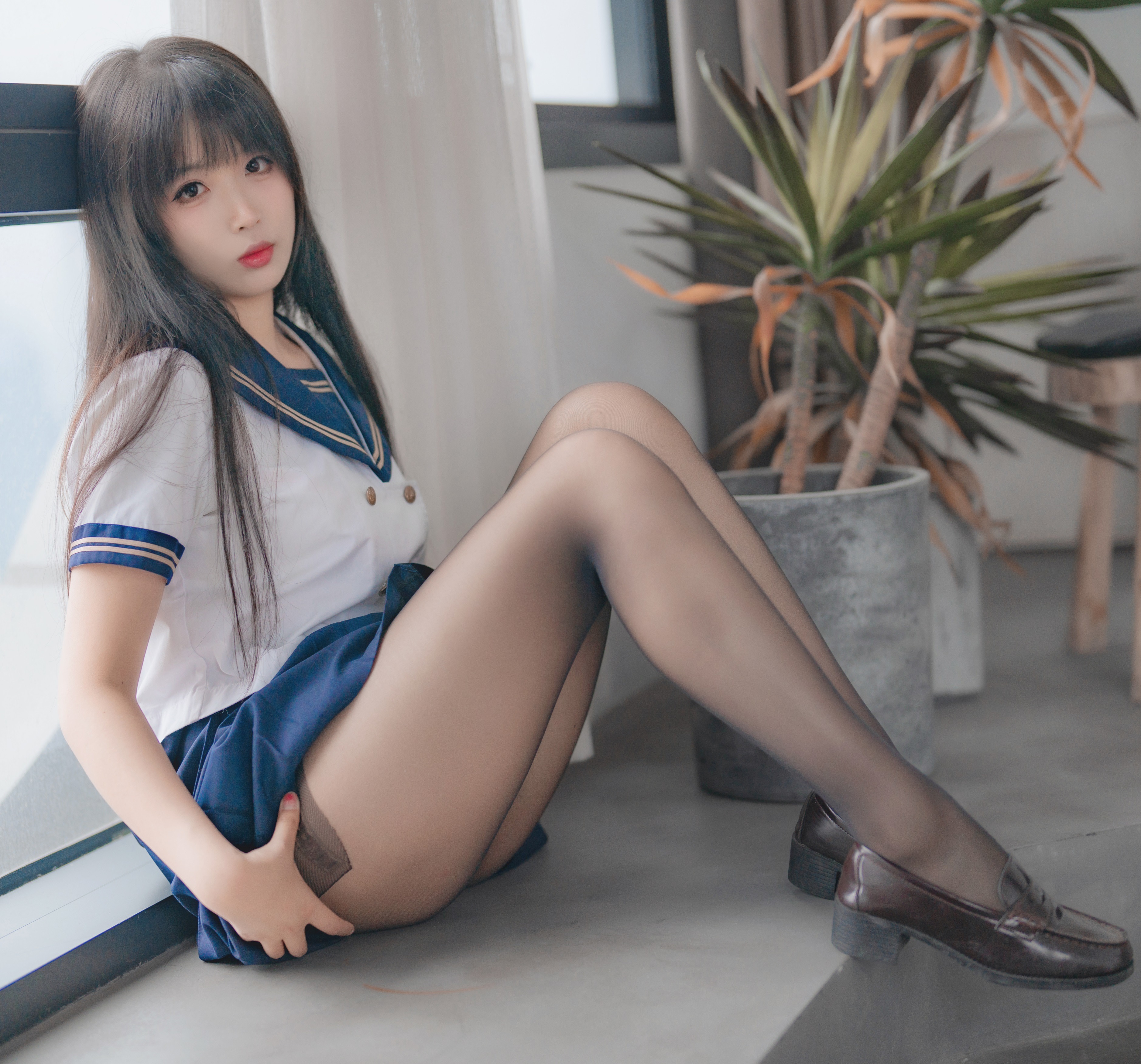 轩萧学姐5月舰长 黑丝jk（6月14打赏群资源）(6)